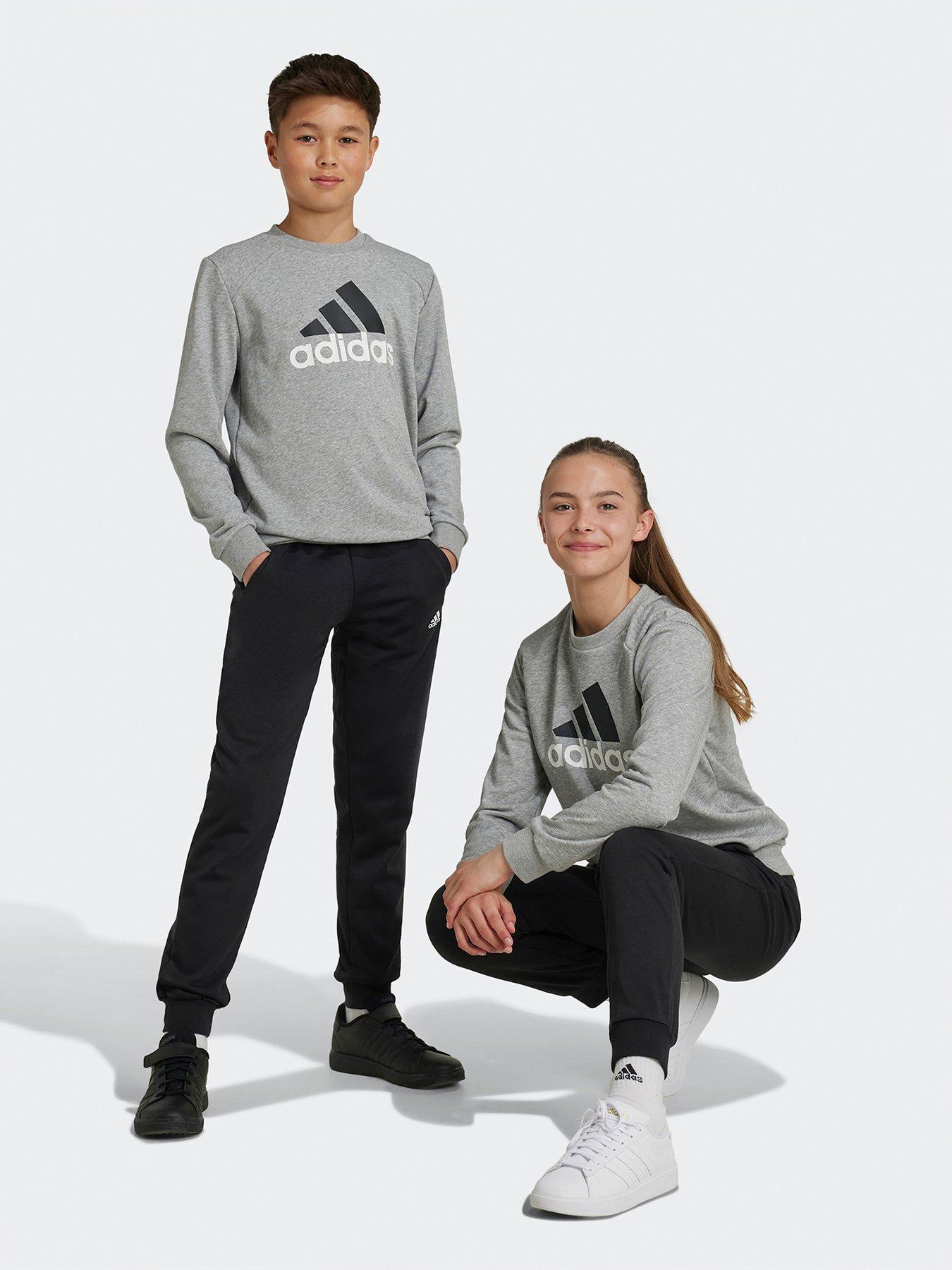 adidas Sportswear Junior Unisex Essentials Big Logo Tracksuit Black grey littlewoods