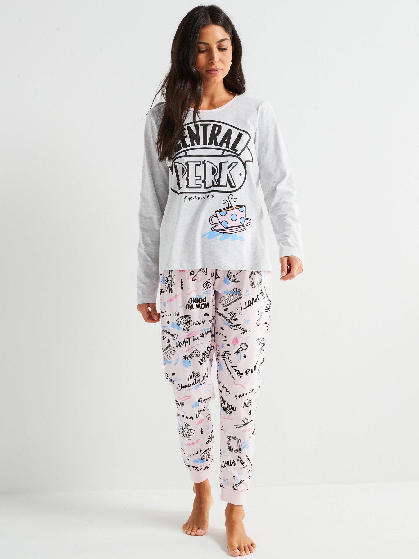 friends-central-perk-long-sleeve-pyjamas-white