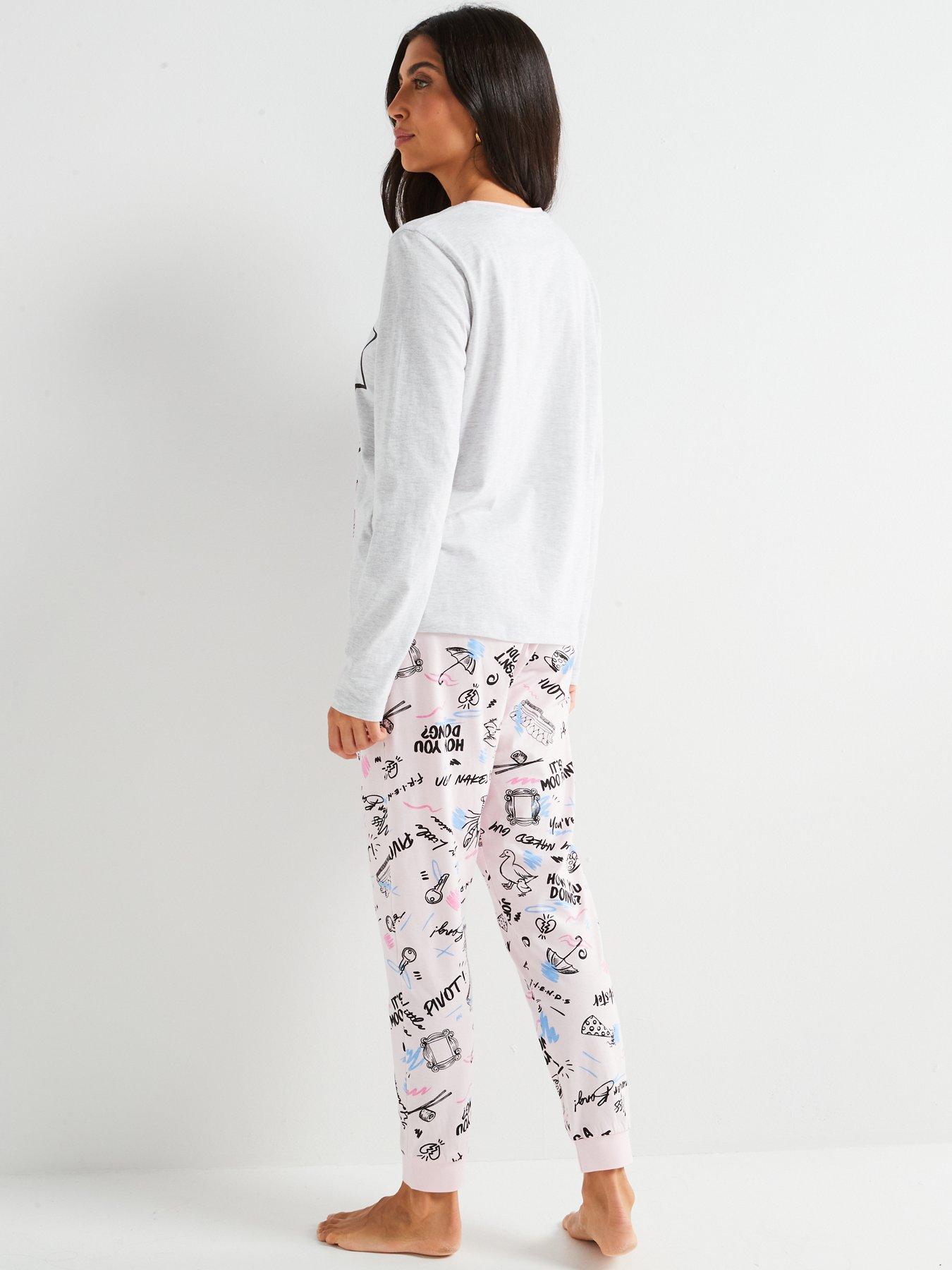  image of friends-central-perk-long-sleeve-pyjamas-white