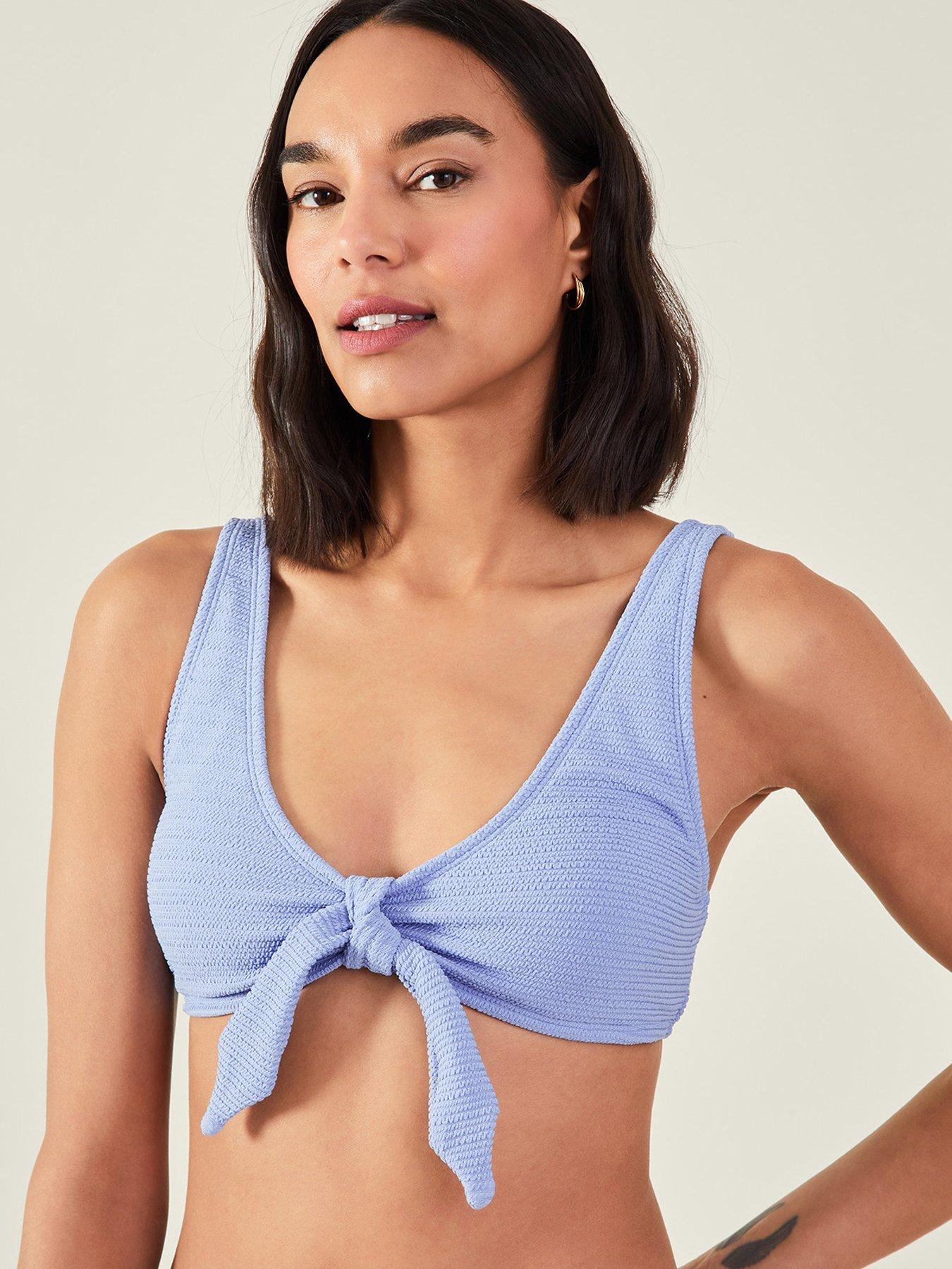 undefined Bunny Tie Bikini Top - Blue