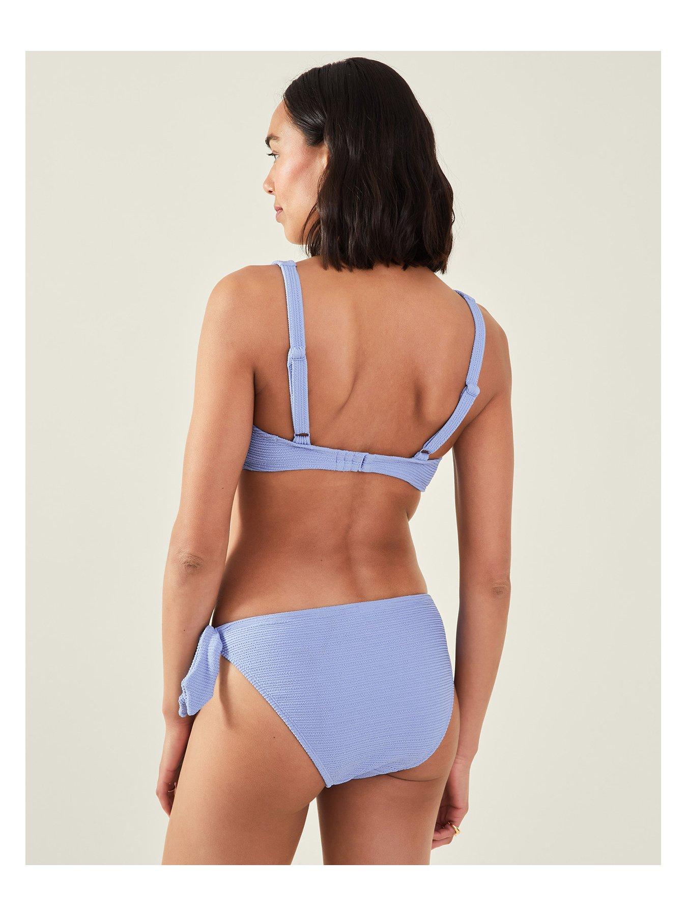 Image 2 of 4 of Accessorize Bunny Tie Bikini Top - Blue