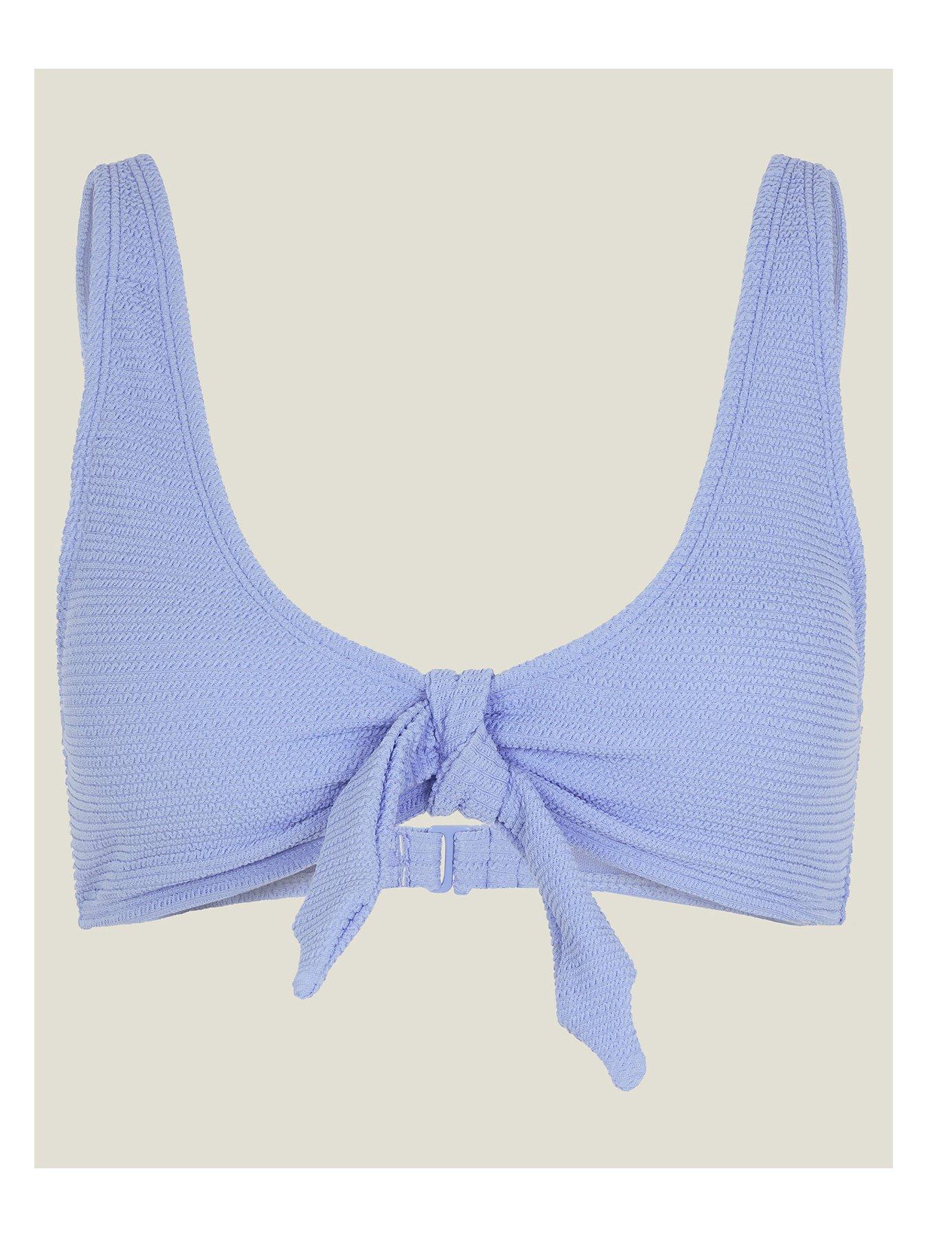 Image 4 of 4 of Accessorize Bunny Tie Bikini Top - Blue