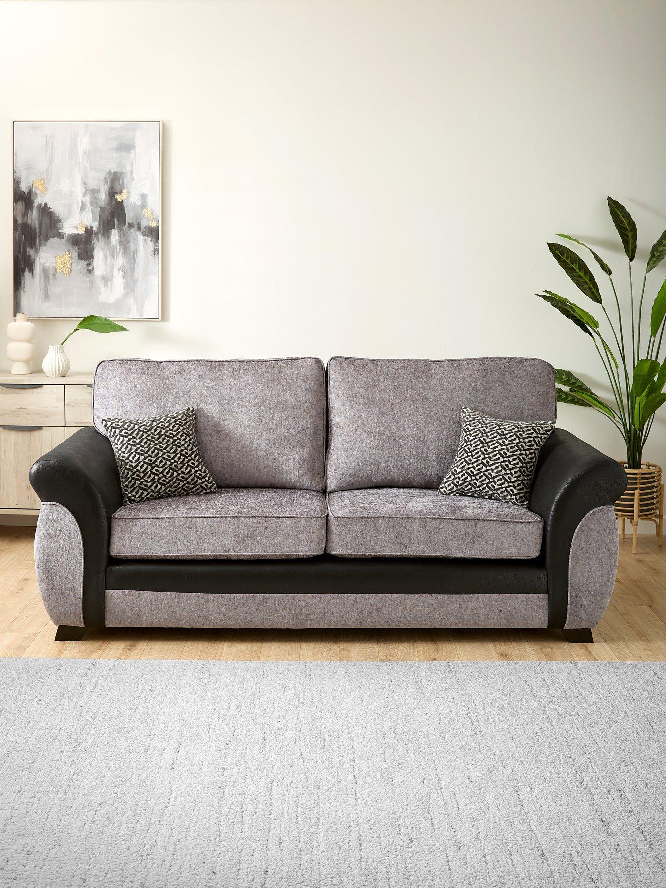 Image 1 of 6 of Very Home Marino 3 Seater Standard Back Sofa - Made in the UK