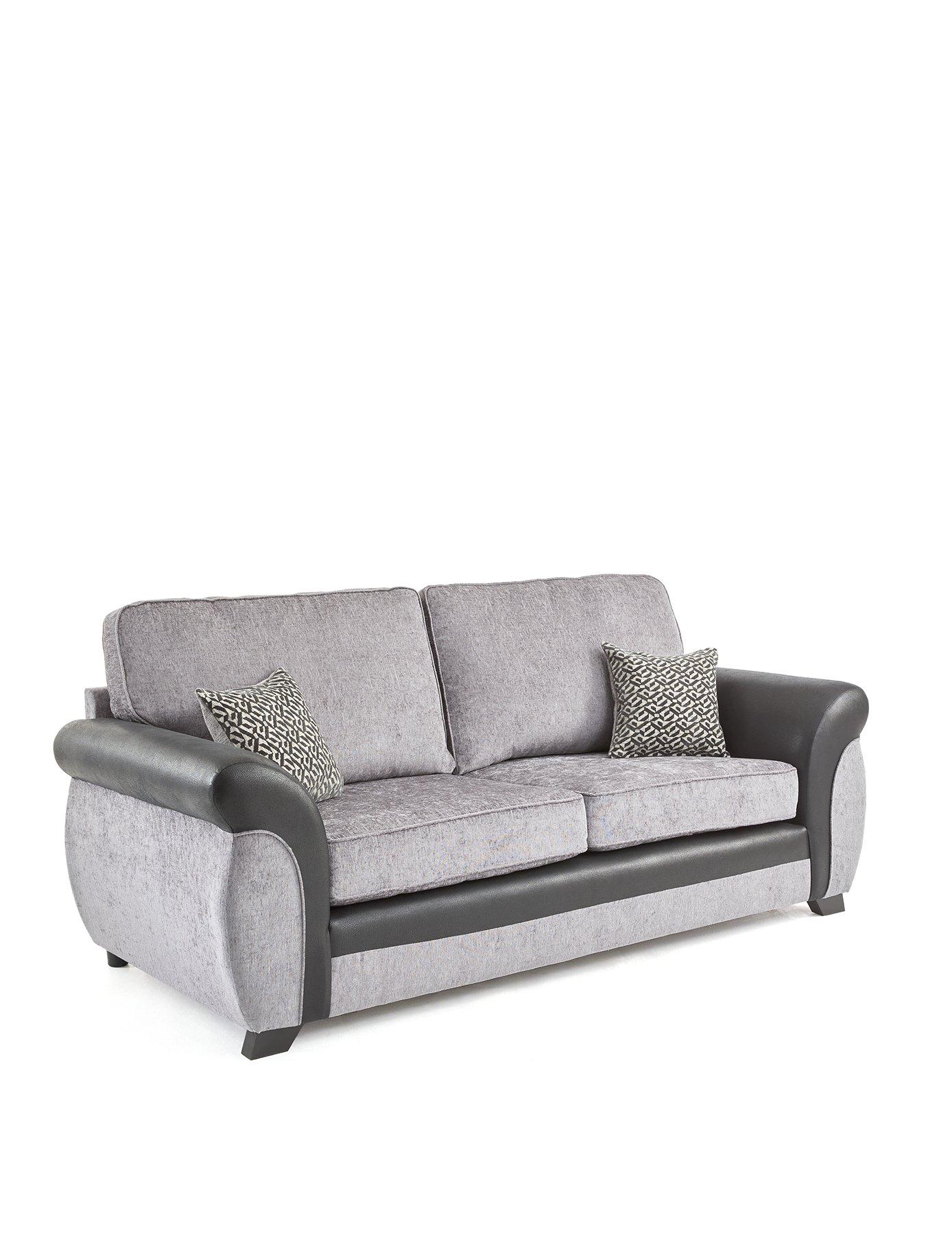 Image 3 of 6 of Very Home Marino 3 +&nbsp;2 Seater&nbsp;Standard Back Sofa Set (Buy &amp; SAVE!)&nbsp;- Grey/Black&nbsp;- Made in the UK