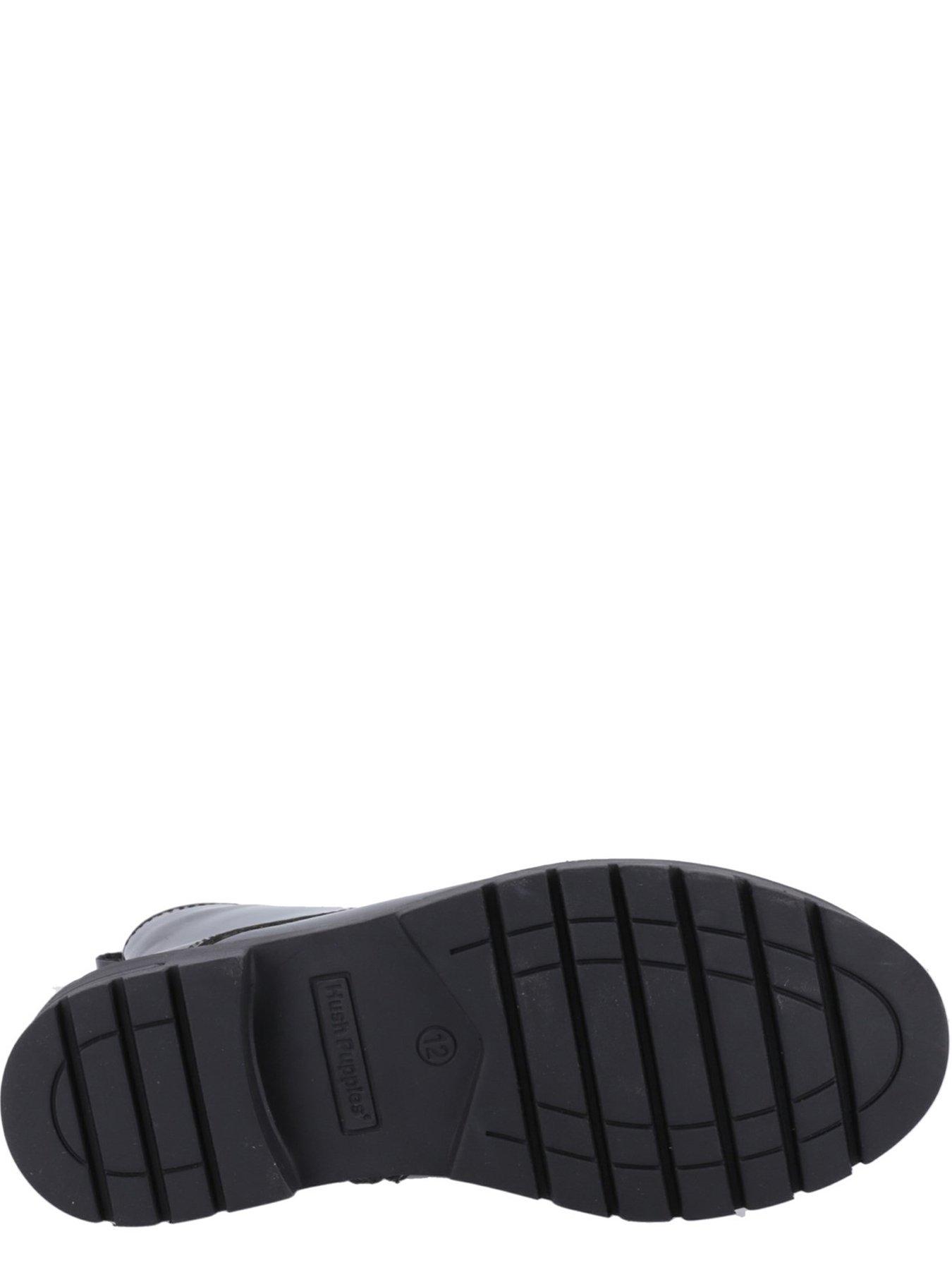  image of hush-puppies-lauren-jnr-patent-lace-up-ankle-boot
