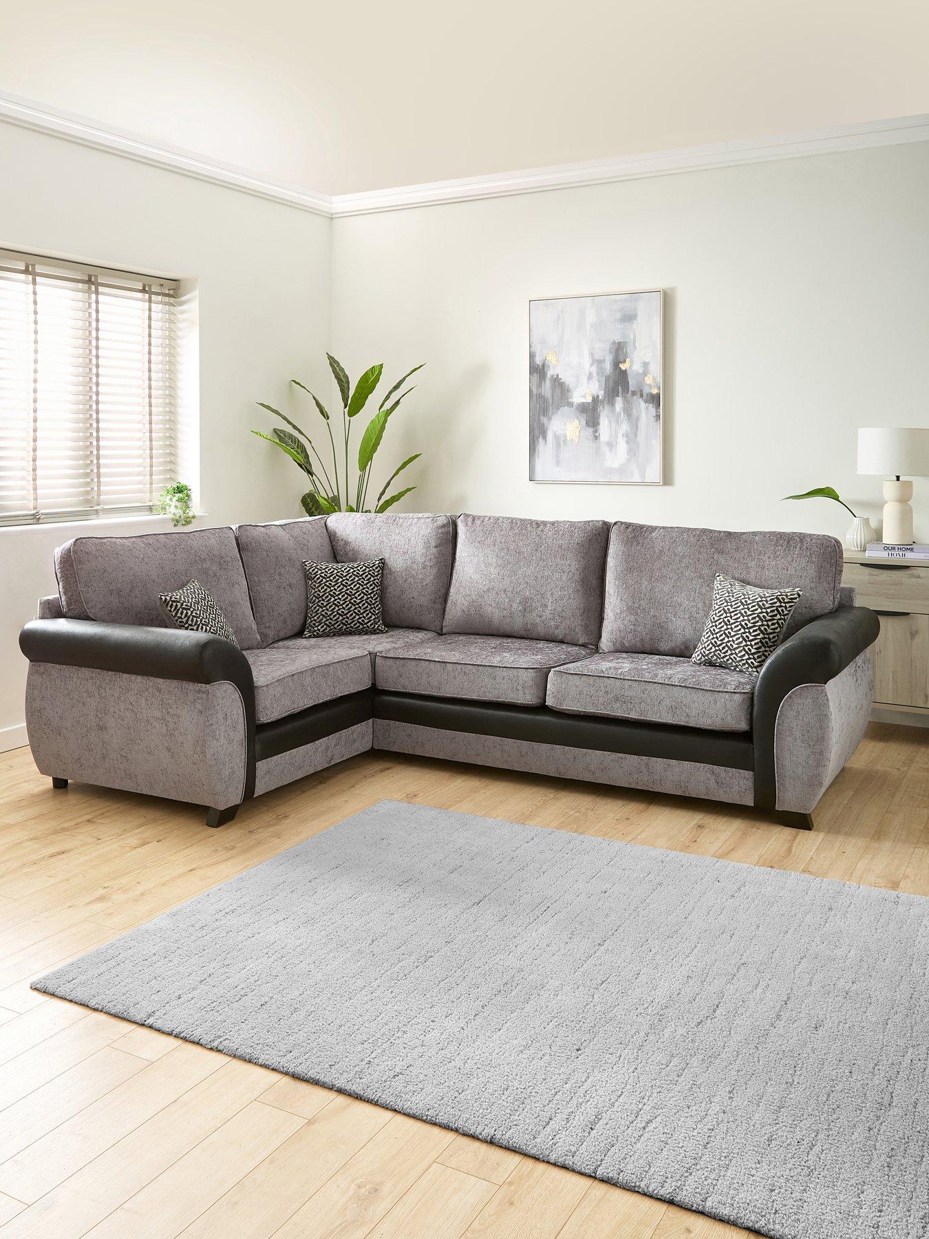Very Home Marino Left Hand Standard Back Corner Sofa - Made in the UK