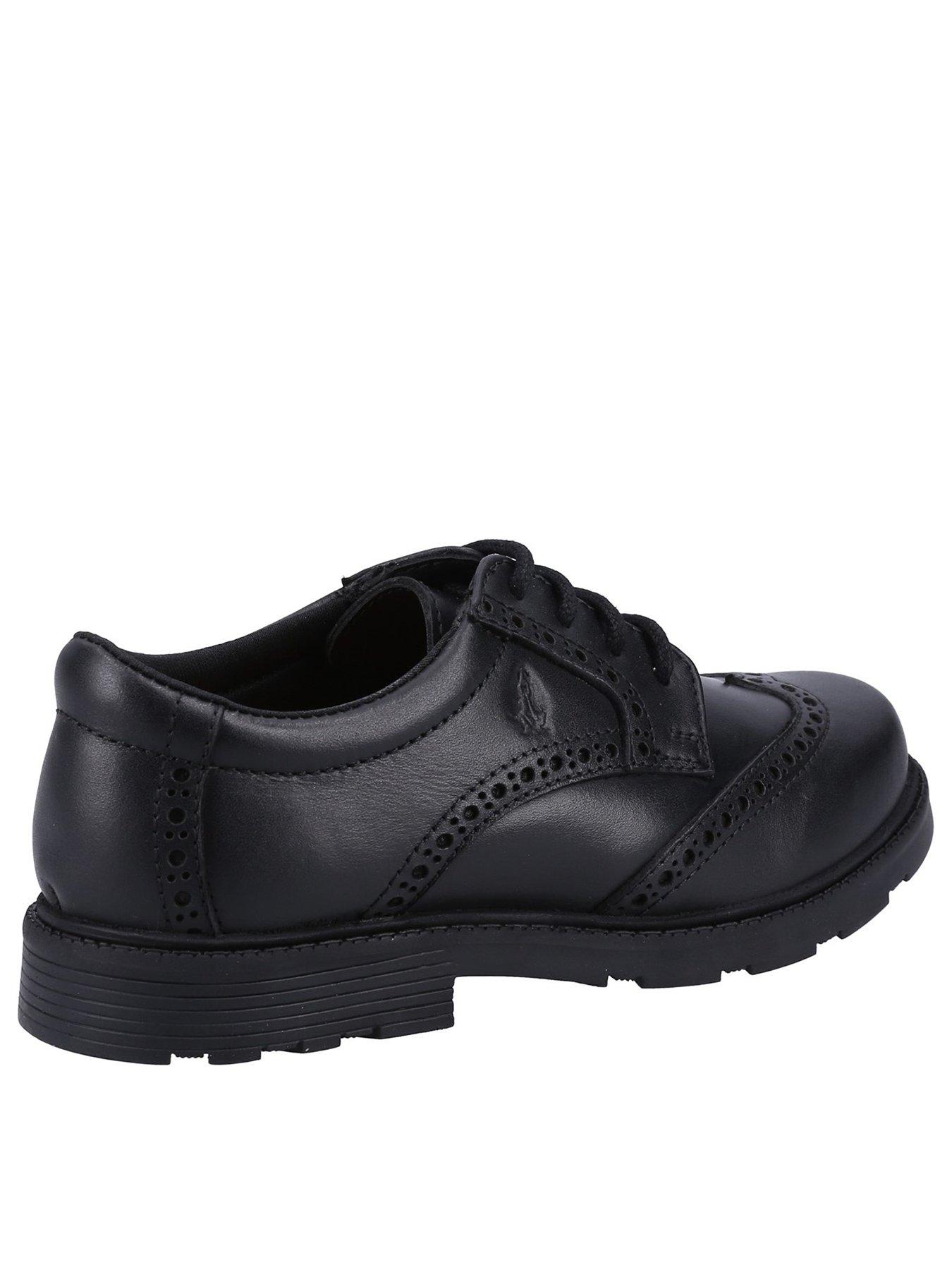  image of hush-puppies-jacob-snr-school-shoe-black
