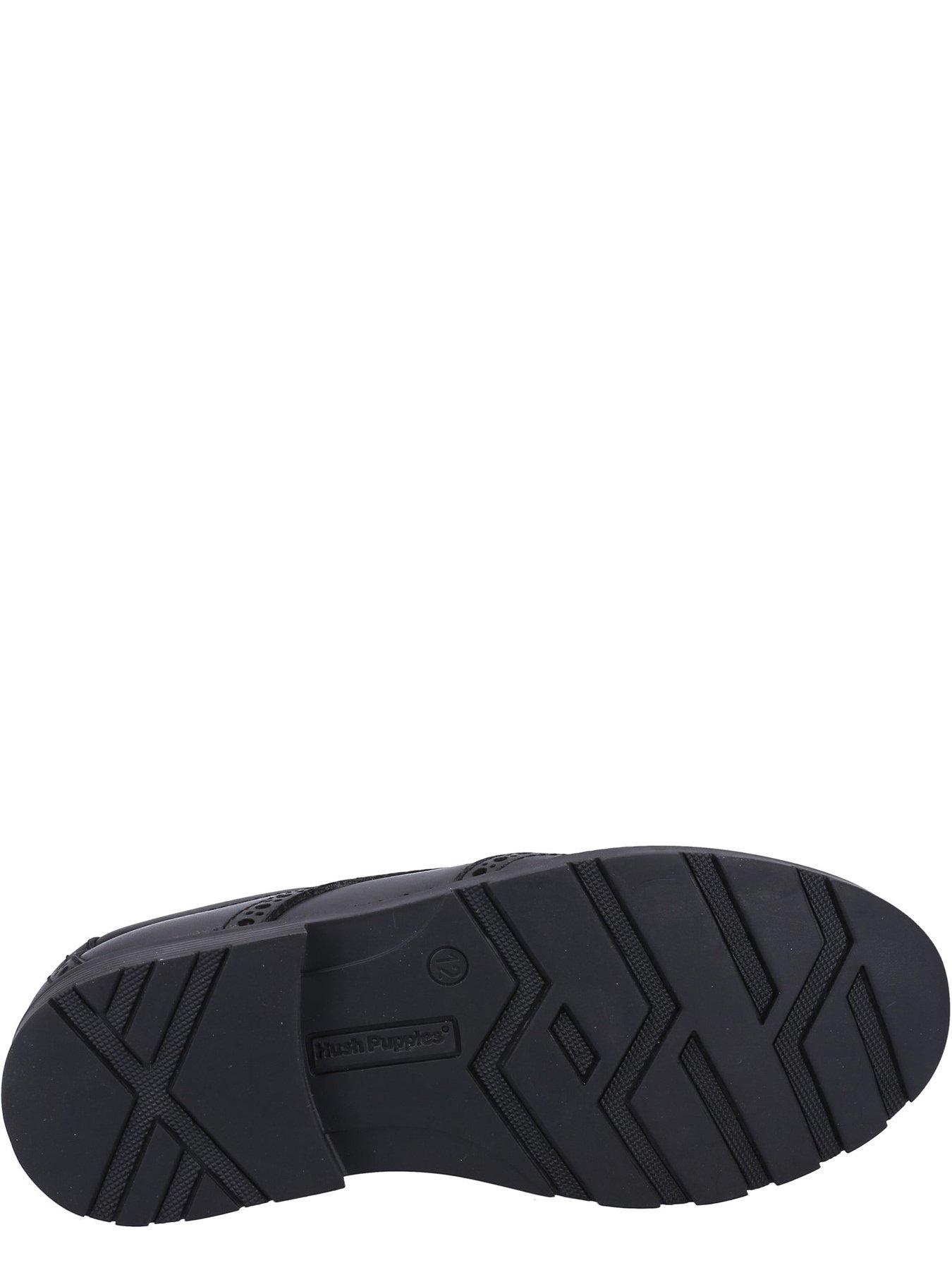  image of hush-puppies-jacob-snr-school-shoe-black