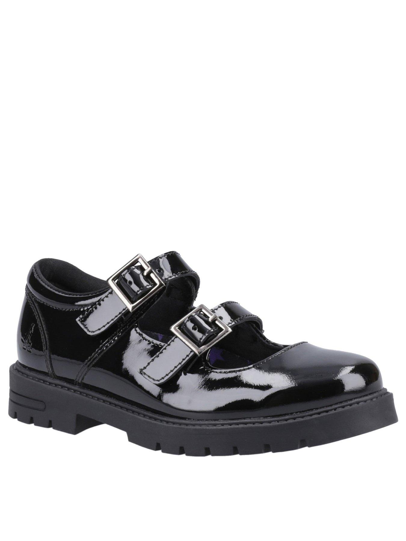  image of hush-puppies-ella-patent-snr-school-shoe-black