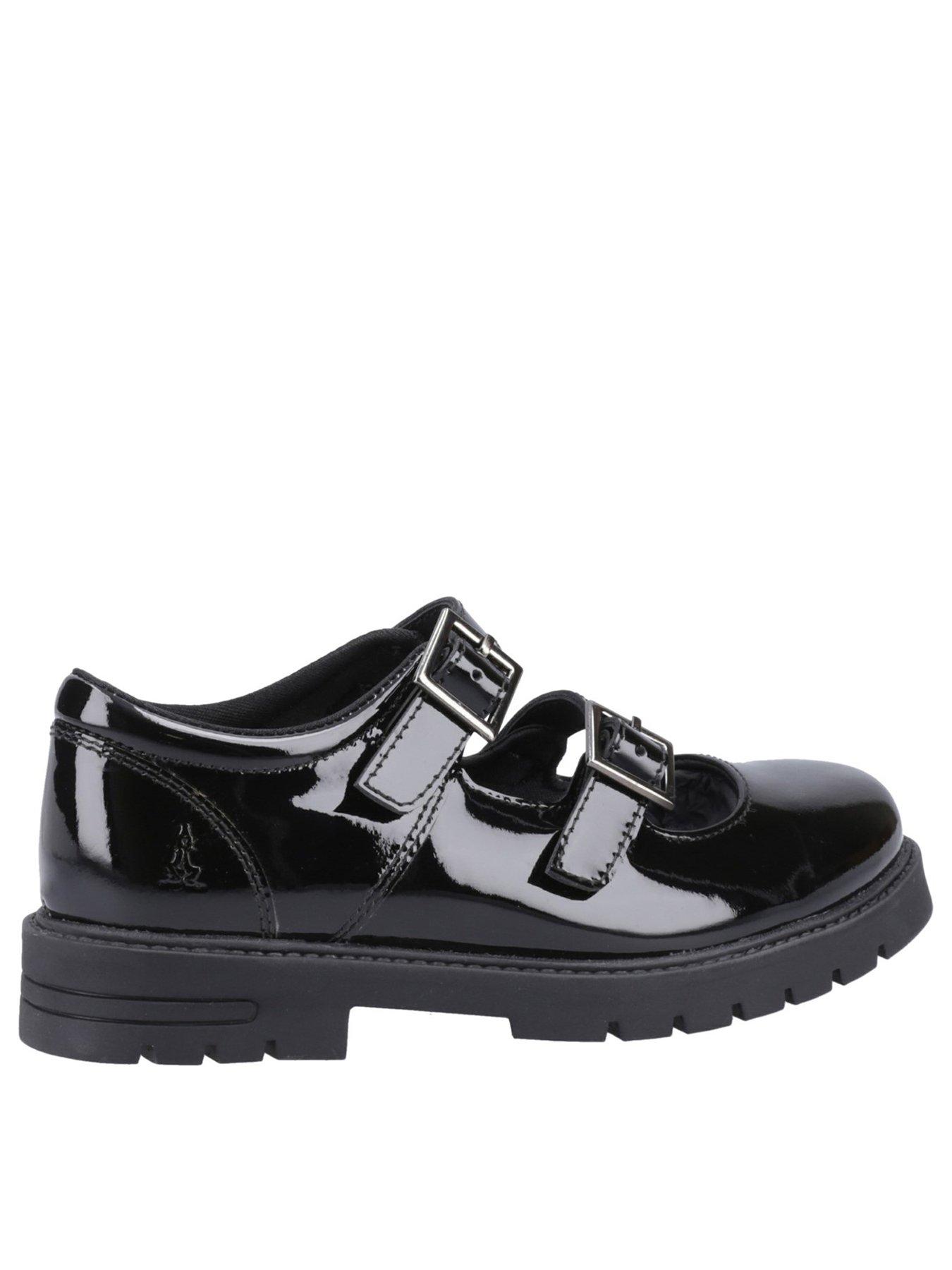  image of hush-puppies-ella-patent-snr-school-shoe-black