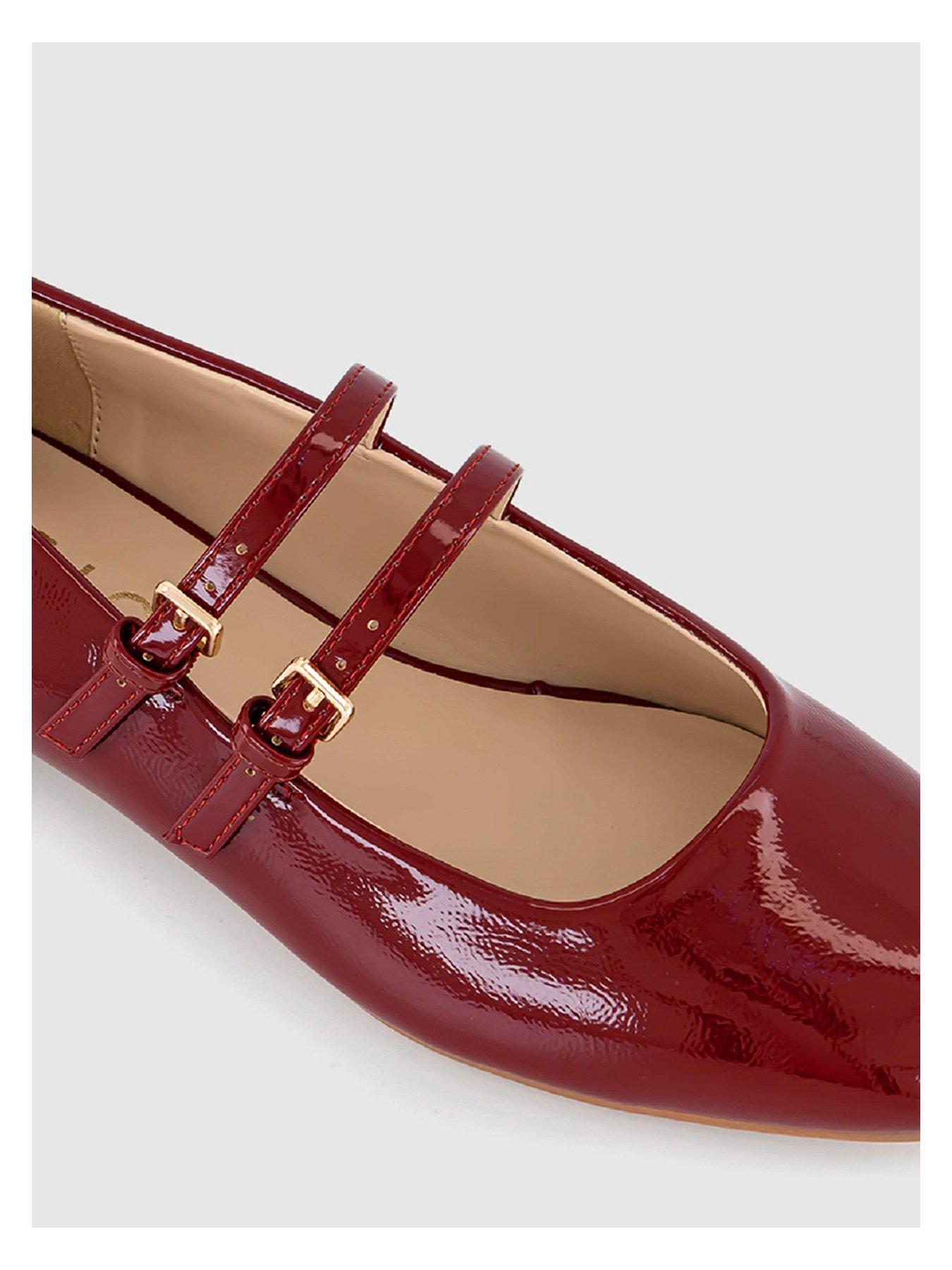 OFFICE Frances Two Strap Mary Jane Flat Shoe Red littlewoods