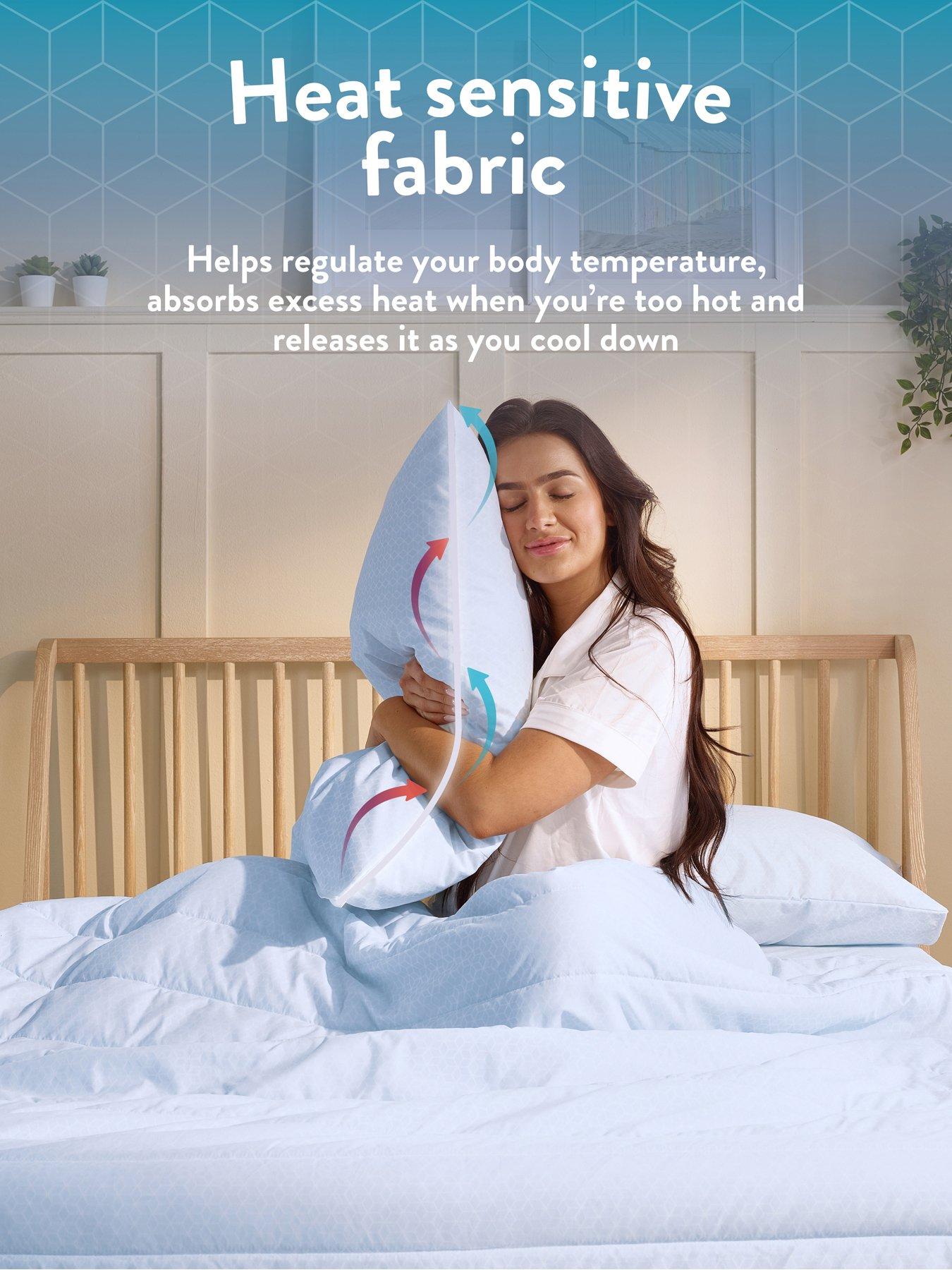  image of slumberdown-cool-summer-coverless-comfort-pillowcase-pair-blue