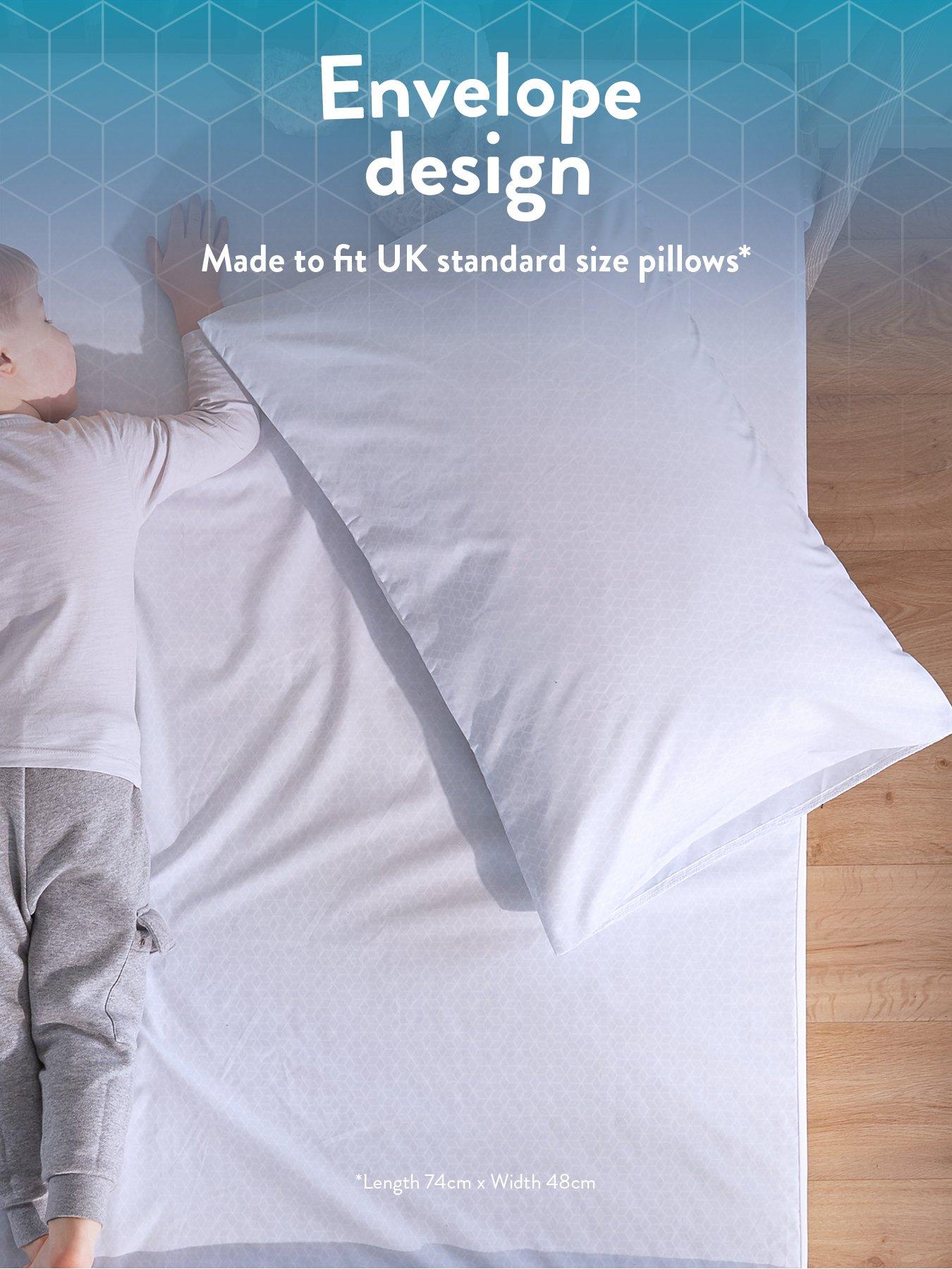  image of slumberdown-cool-summer-coverless-comfort-pillowcase-pair-blue