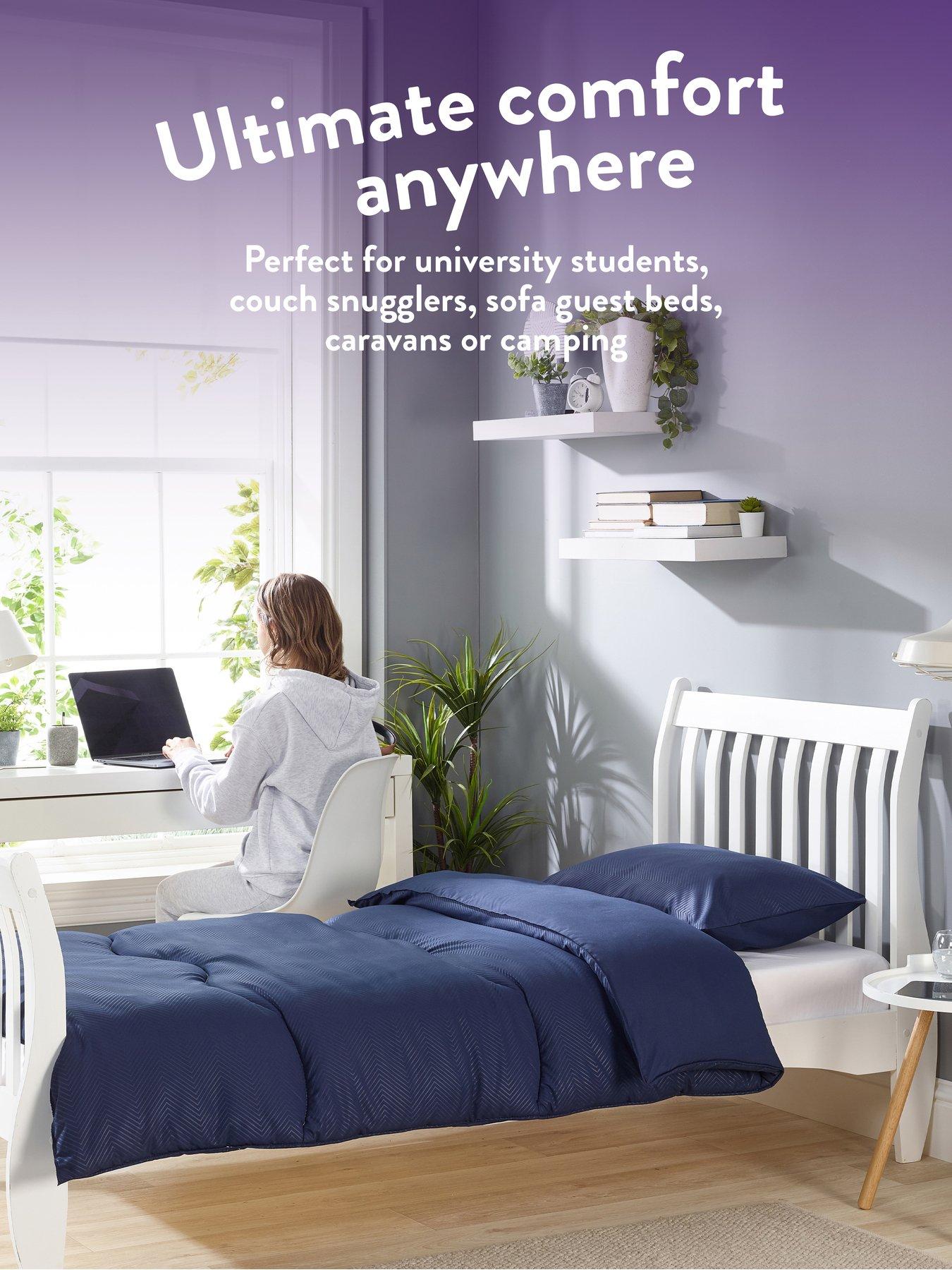  image of slumberdown-coverless-duvet-embossed-herringbone-navy-105-tog-single