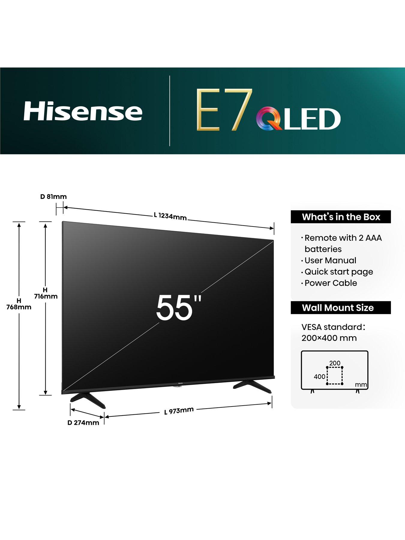  image of hisense-55e7nqtuk-55-inch-entry-qled-4k-ultra-hdnbspsmart-tv