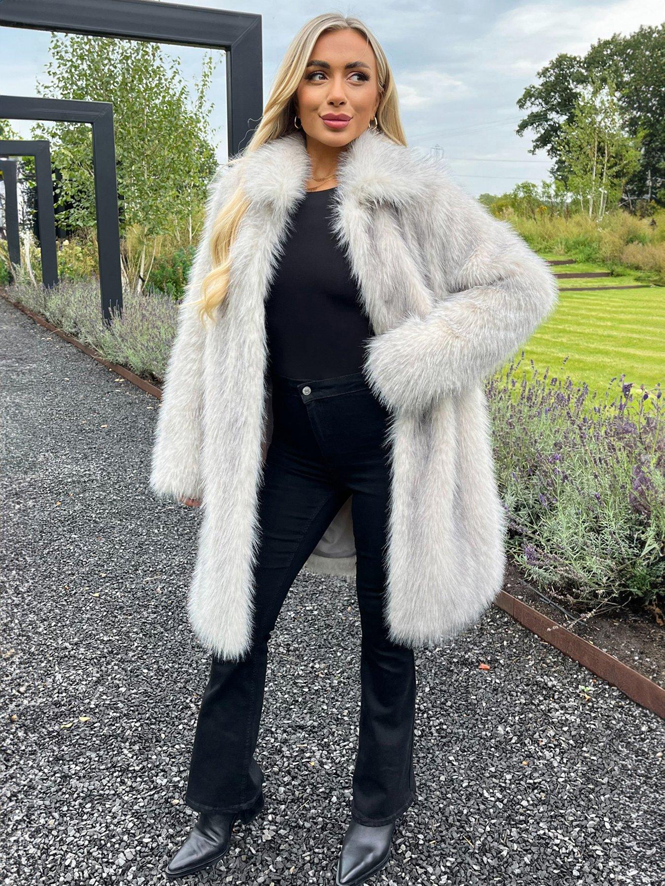 undefined Fur Coat - White