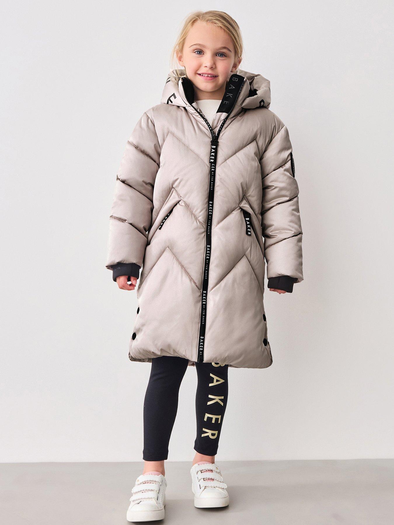 Baker By Ted Baker Longline Padded Coat Off White