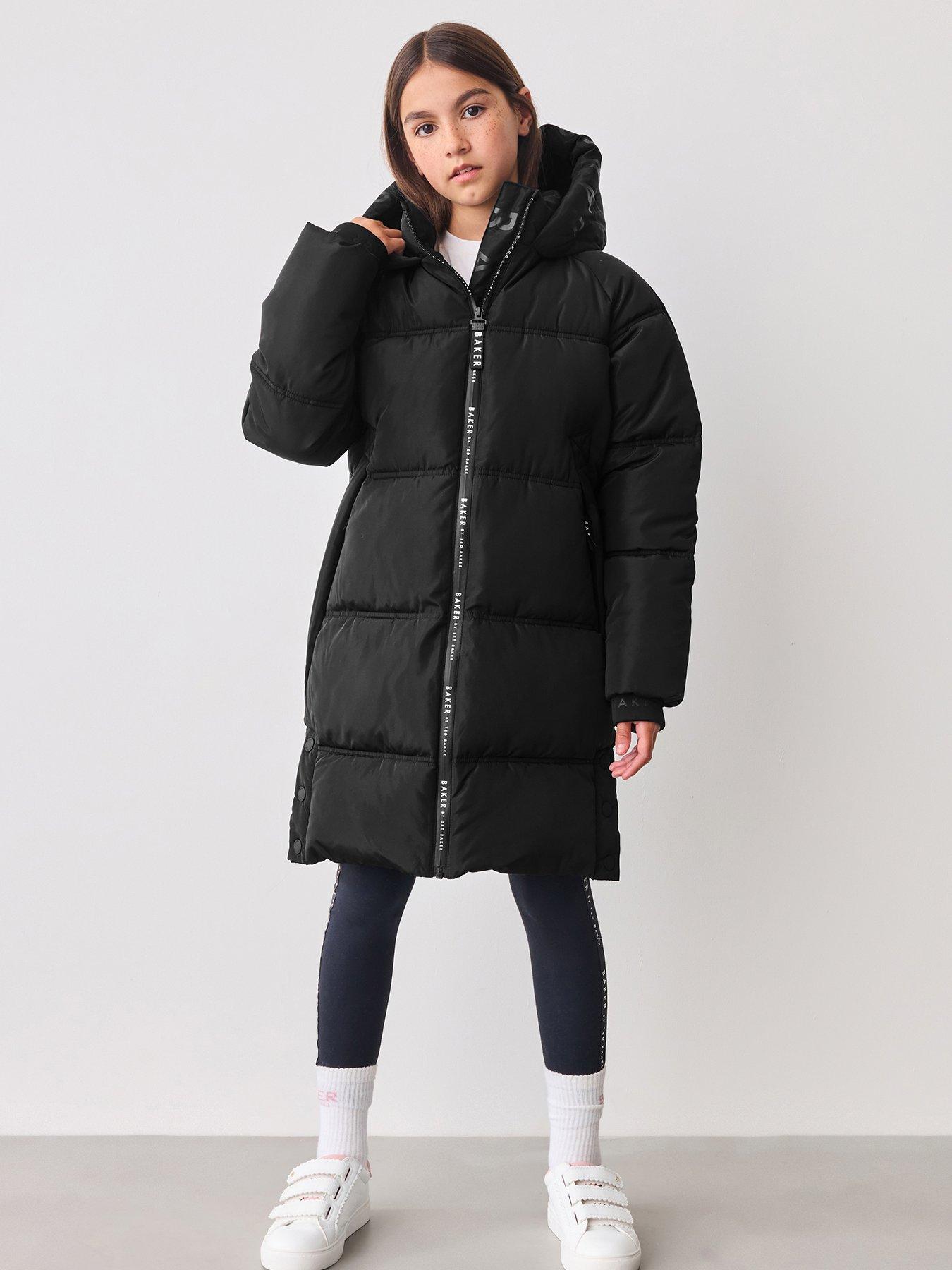 Baker By Ted Baker Older Girls Longline Padded Coat Black