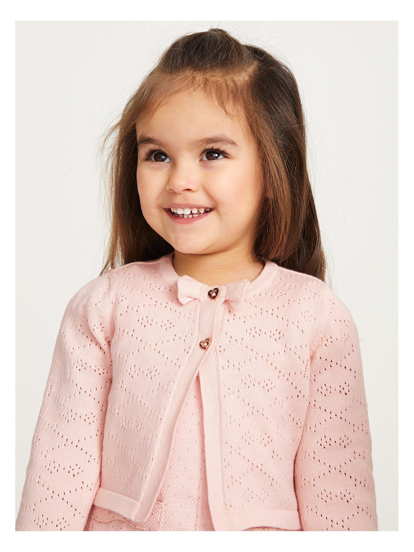 Baby and Toddler Girls Knitted Pink Cardigan