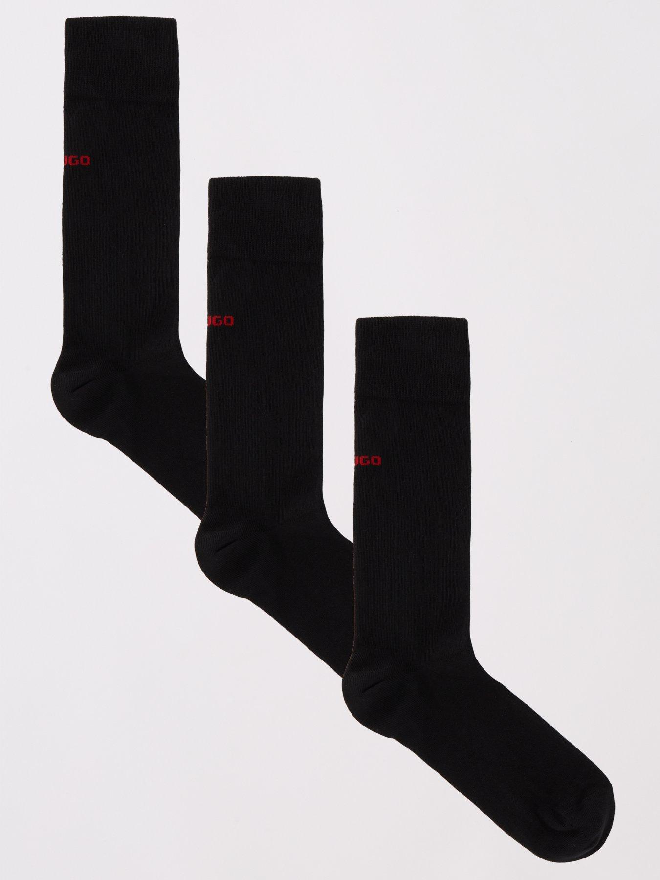 HUGO 3 Pack Rs Uni Crew Socks - Black