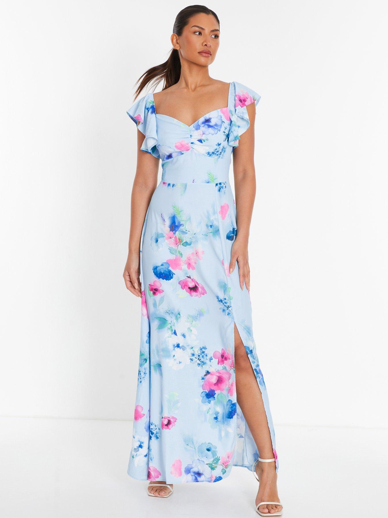 Quiz floral maxi dress shop
