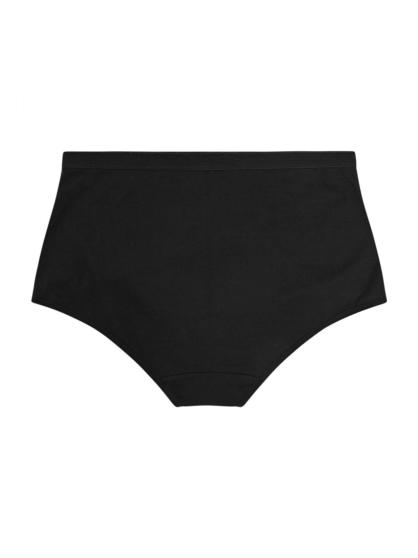 Image 2 of 3 of Yours Curve 5 Pack Stretch Full Briefs - Black