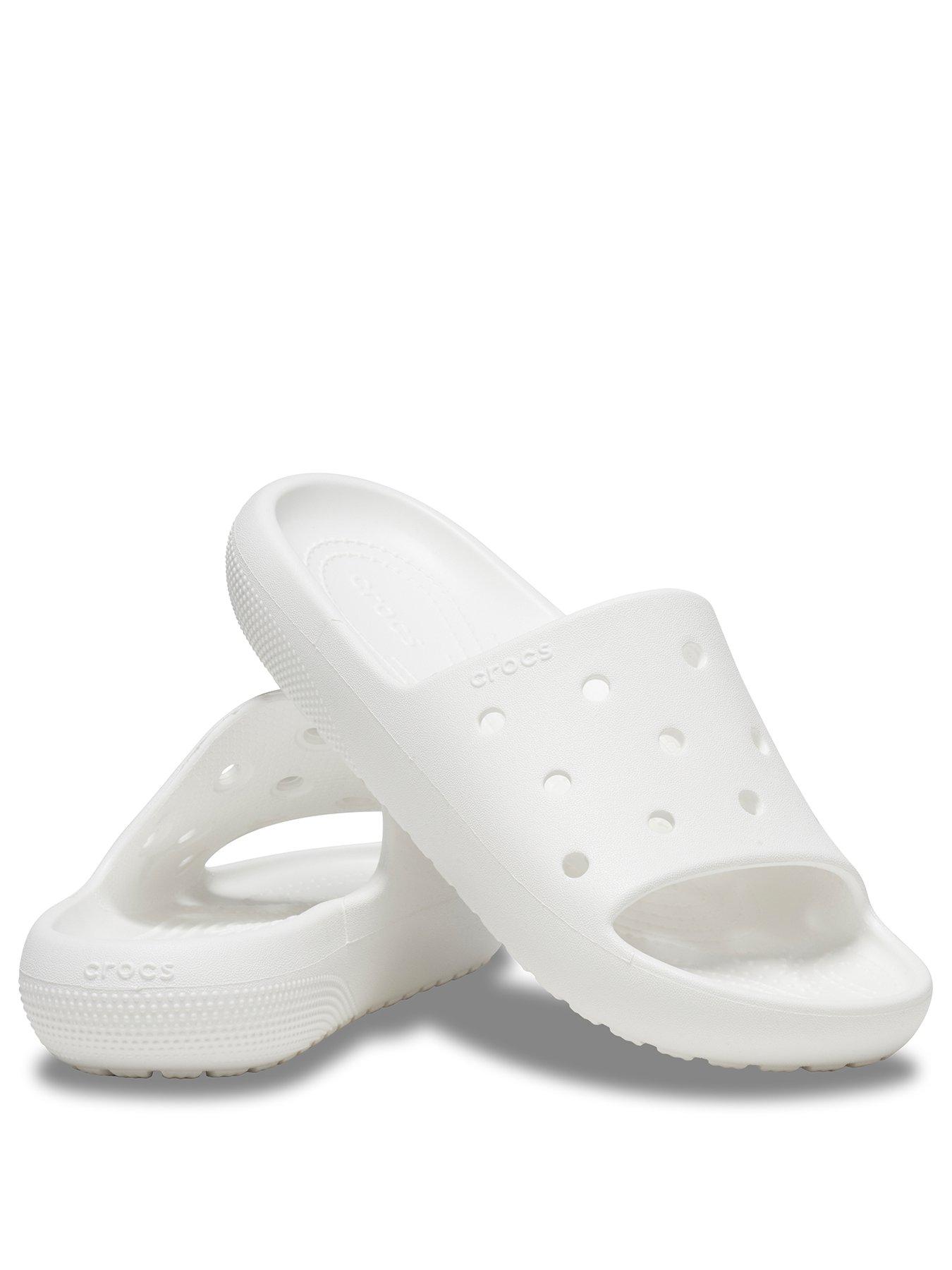 stillFront image of crocs-mens-classic-v2-slide-white