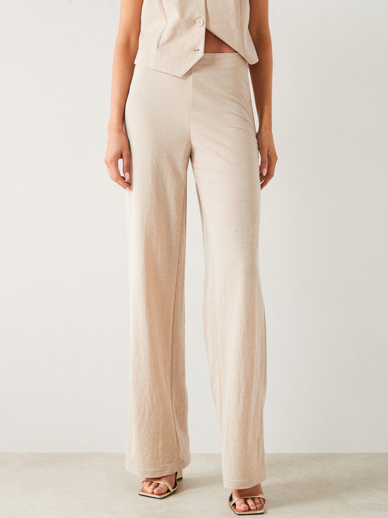 undefined Beige Coord Straight Trouser