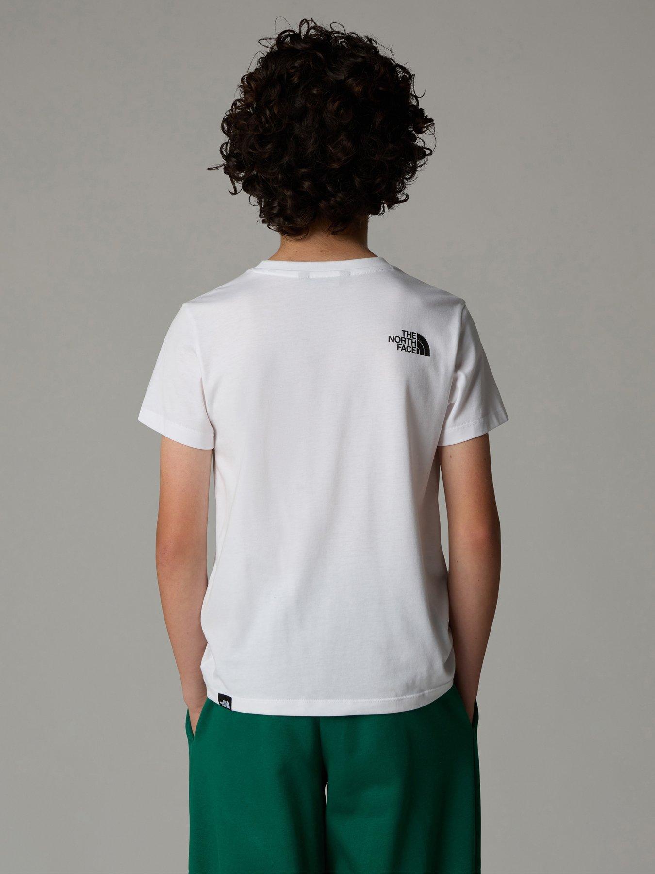 Image 4 of 4 of THE NORTH FACE Juniors Short Sleeve Simple Dome T-Shirt&nbsp;- White