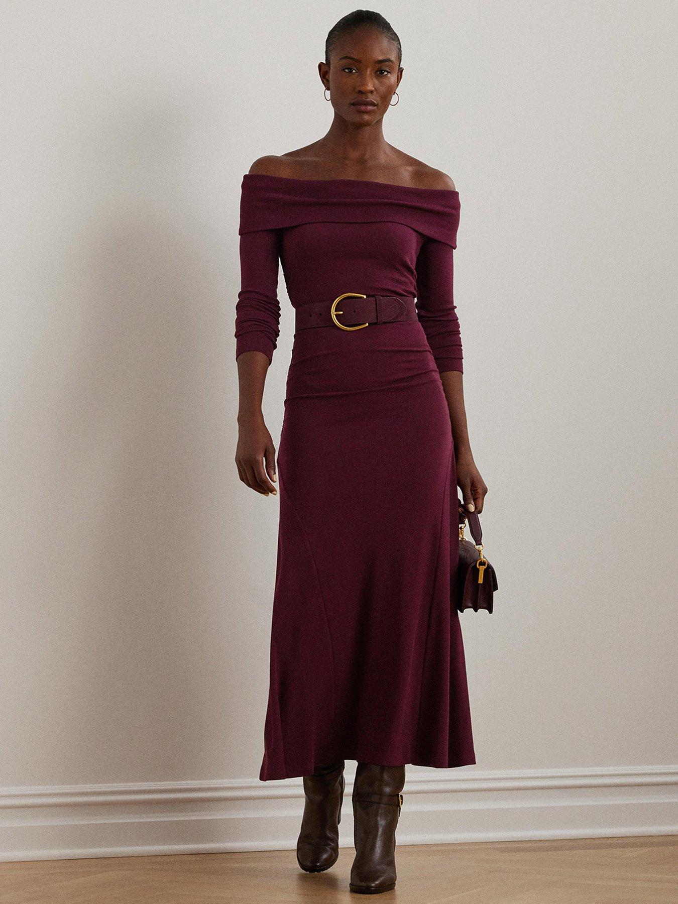 undefined Elowyn Long Sleeve Dress - Red
