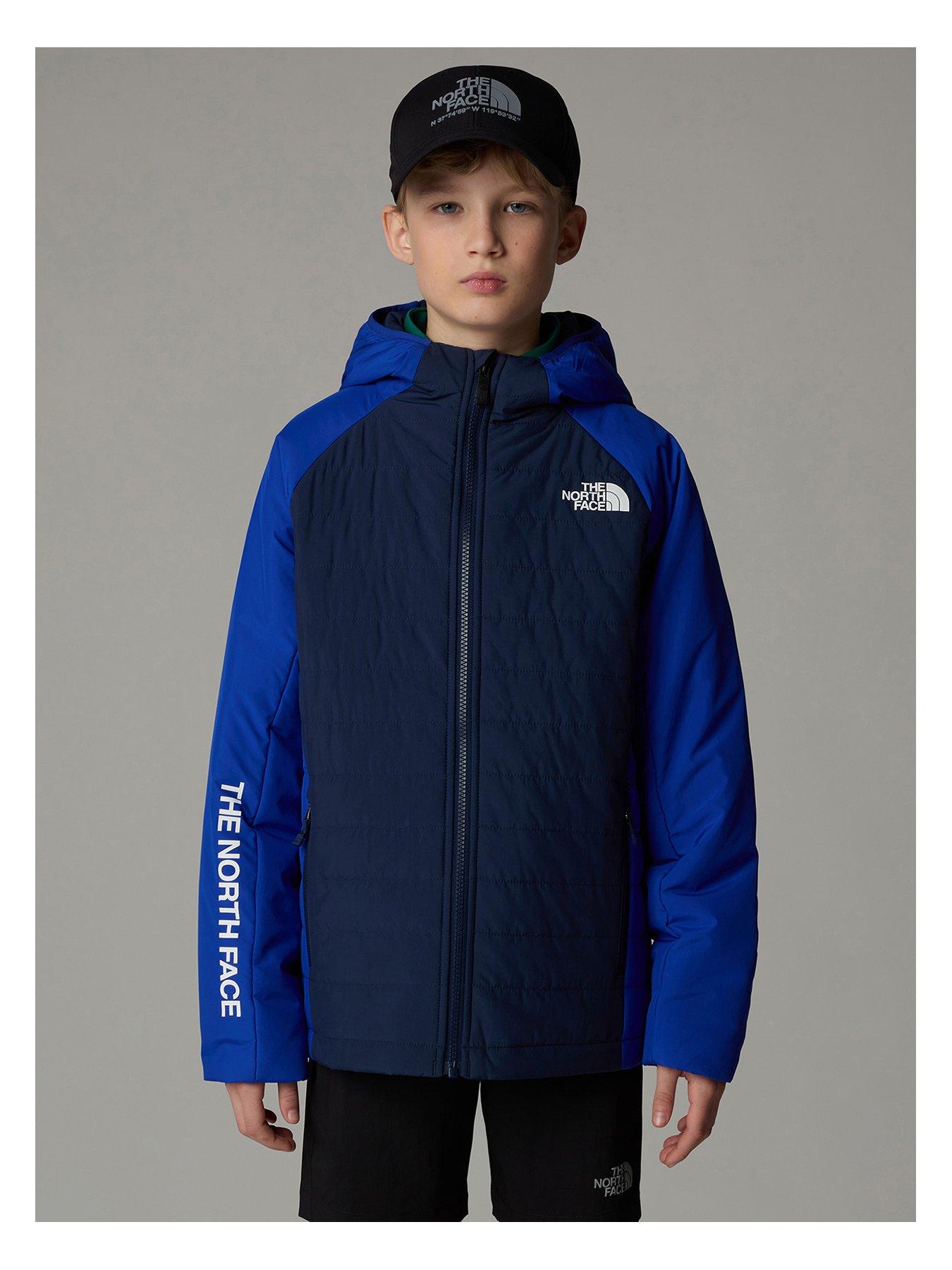 front image of the-north-face-junior-boys-never-stop-synthetic-jacket-blue