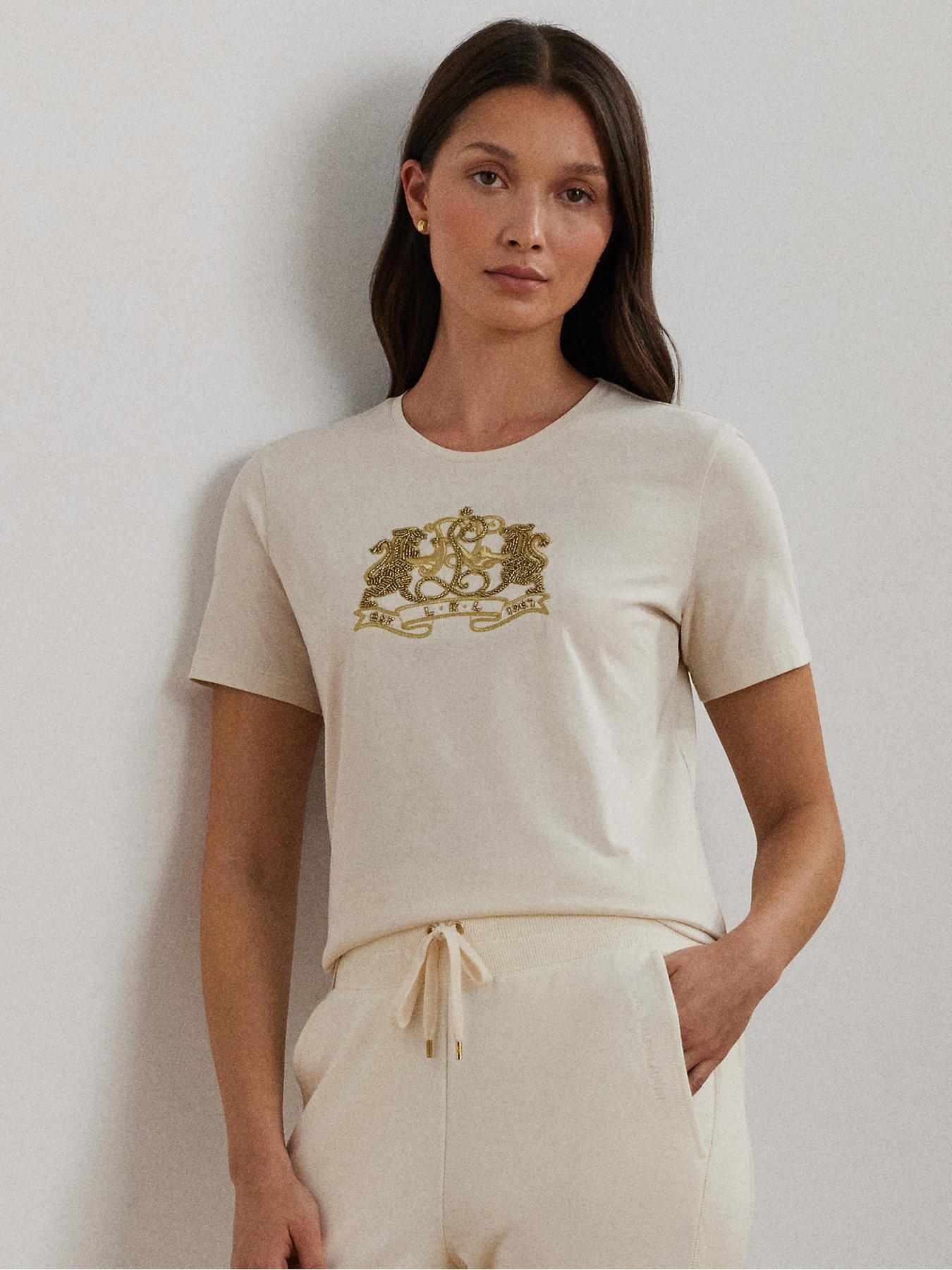 undefined Katlin Short Sleeve T-Shirt - Cream