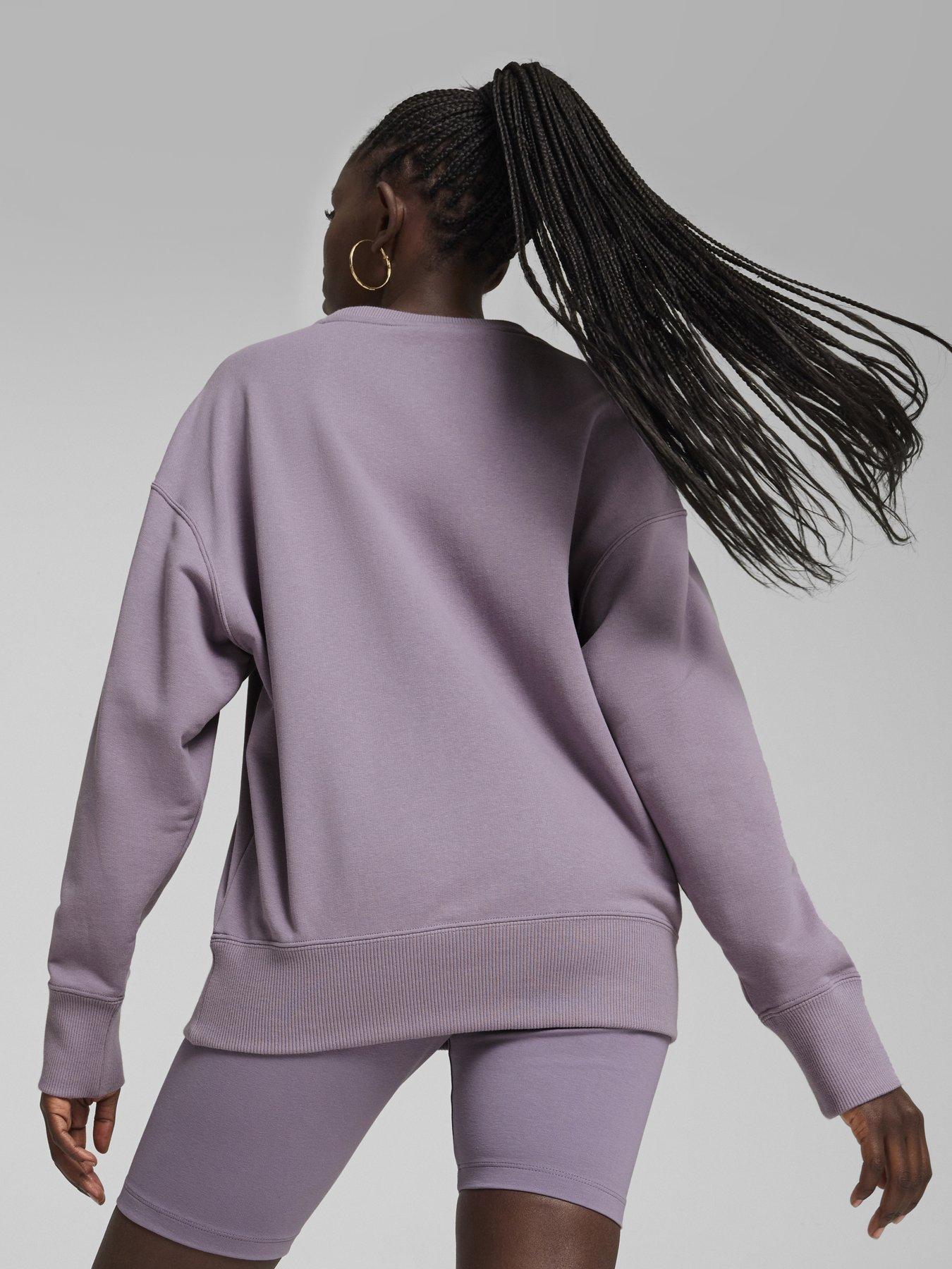  image of puma-womens-better-classics-relaxed-crew-purple