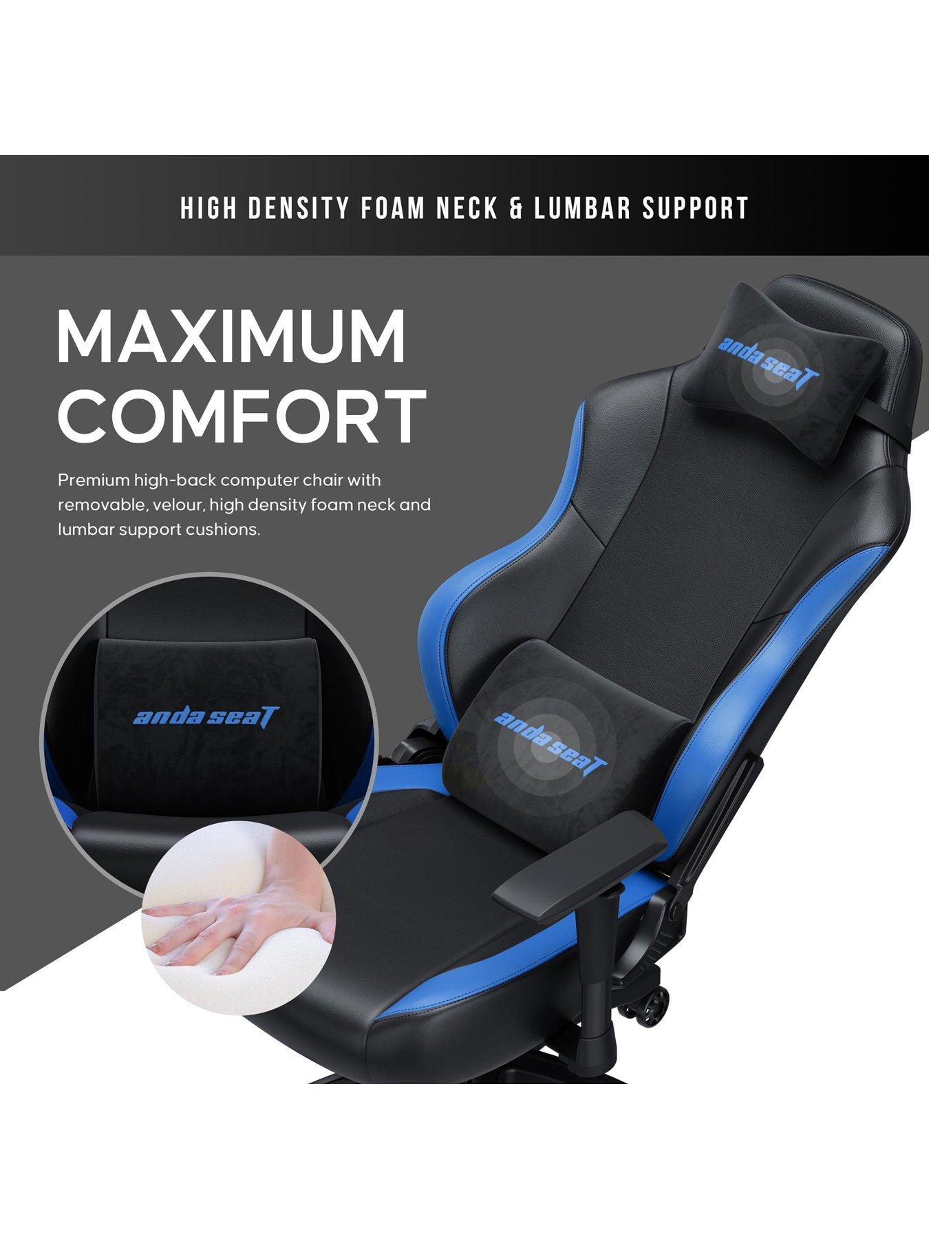 Image 3 of 7 of Andaseat Anda seaT Luna Premium Large Gaming Chair - Black/Blue
