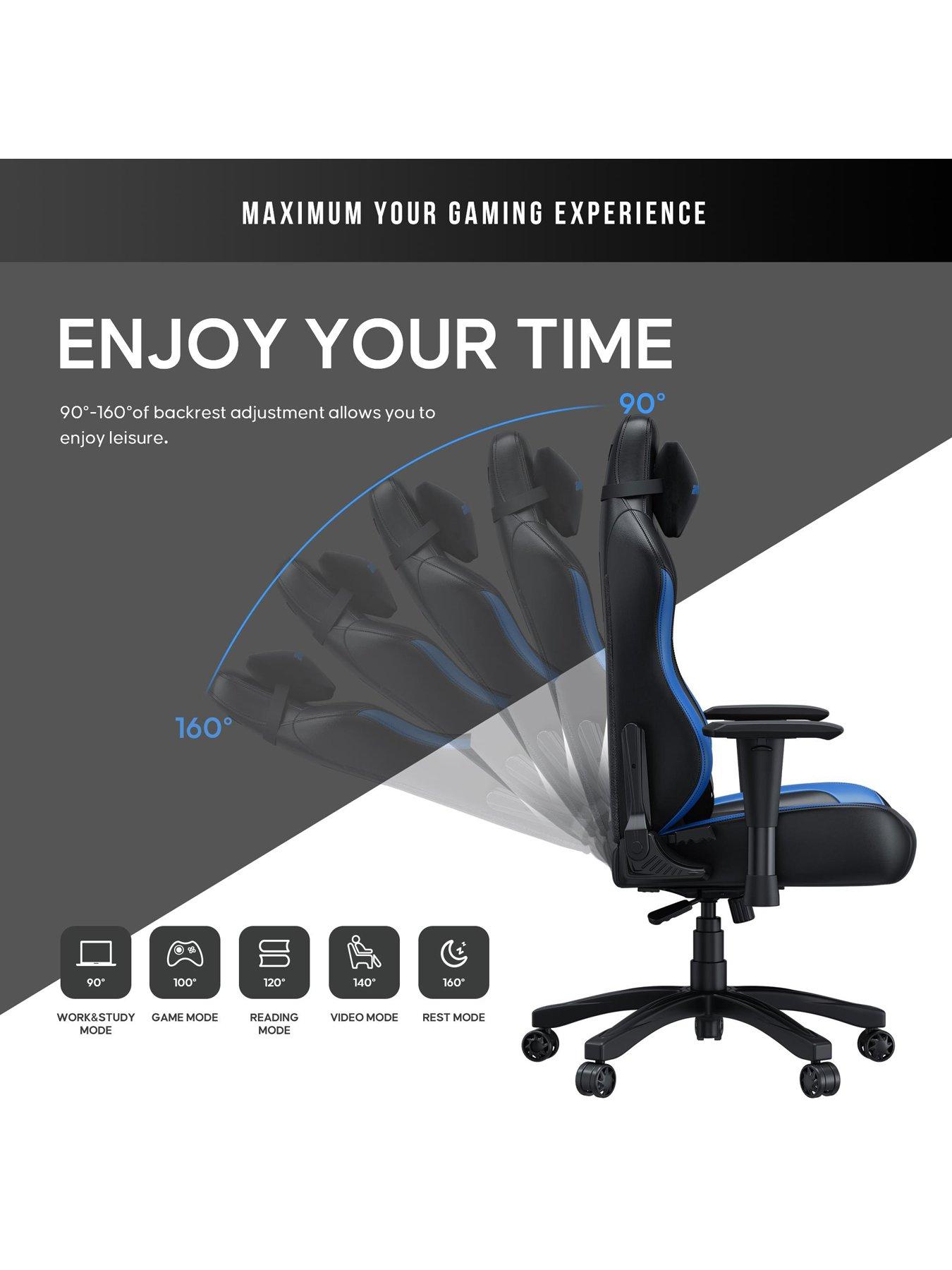 Image 5 of 7 of Andaseat Anda seaT Luna Premium Large Gaming Chair - Black/Blue