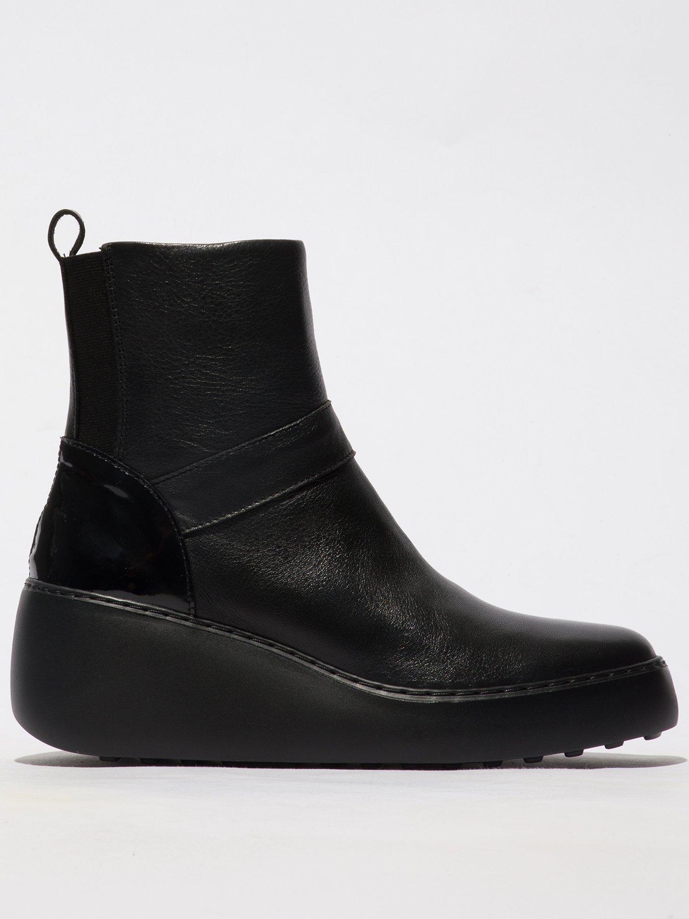 Image 1 of 4 of Fly London Doxe604fly Ankle Boot - Black