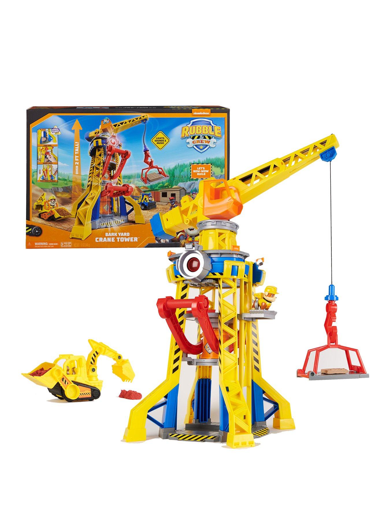  image of rubble-crew-barkyard-crane-tower-playset-with-kinetic-sand