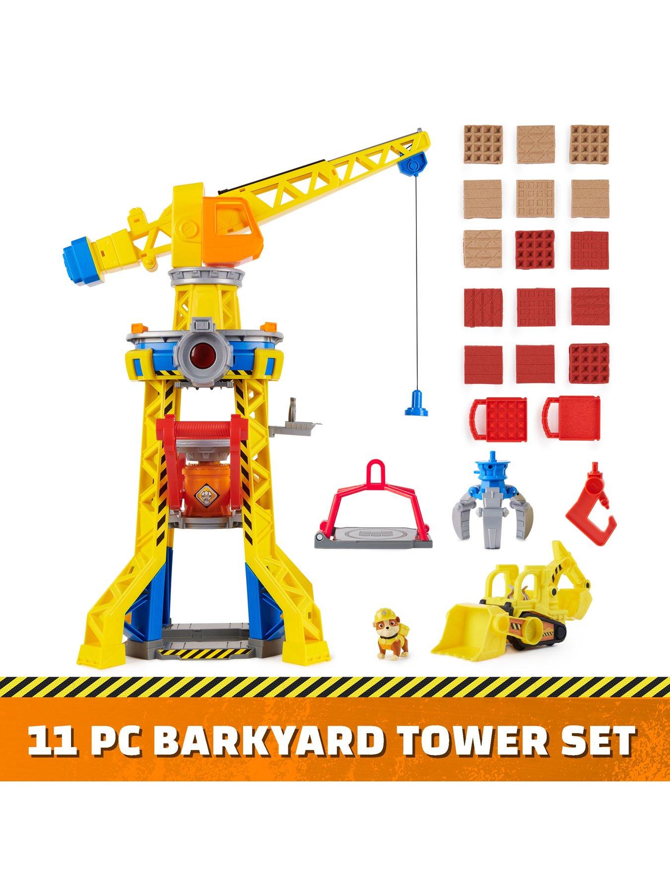  image of rubble-crew-barkyard-crane-tower-playset-with-kinetic-sand