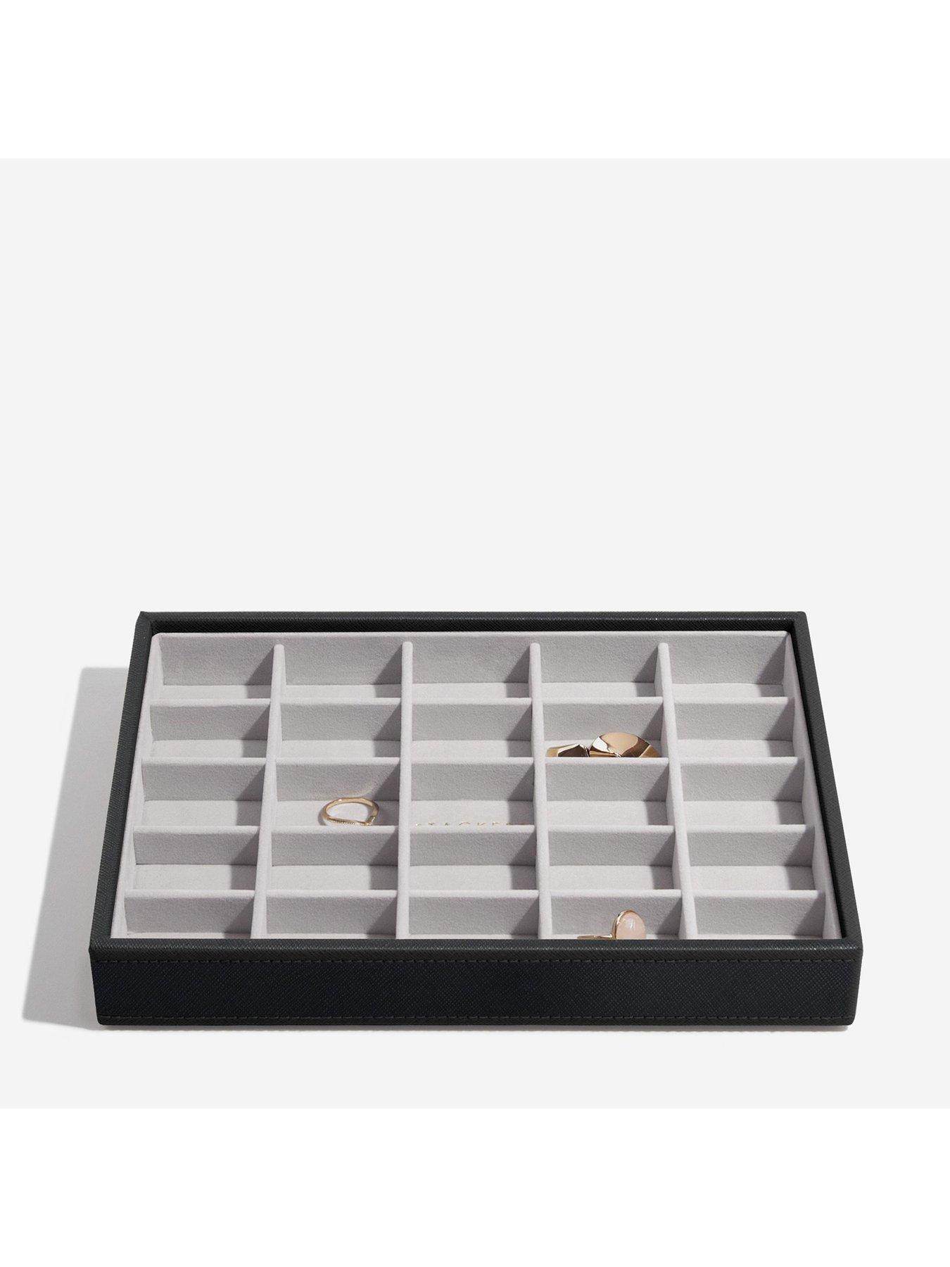  image of stackers-classic-25-section-trinkets-tray-black