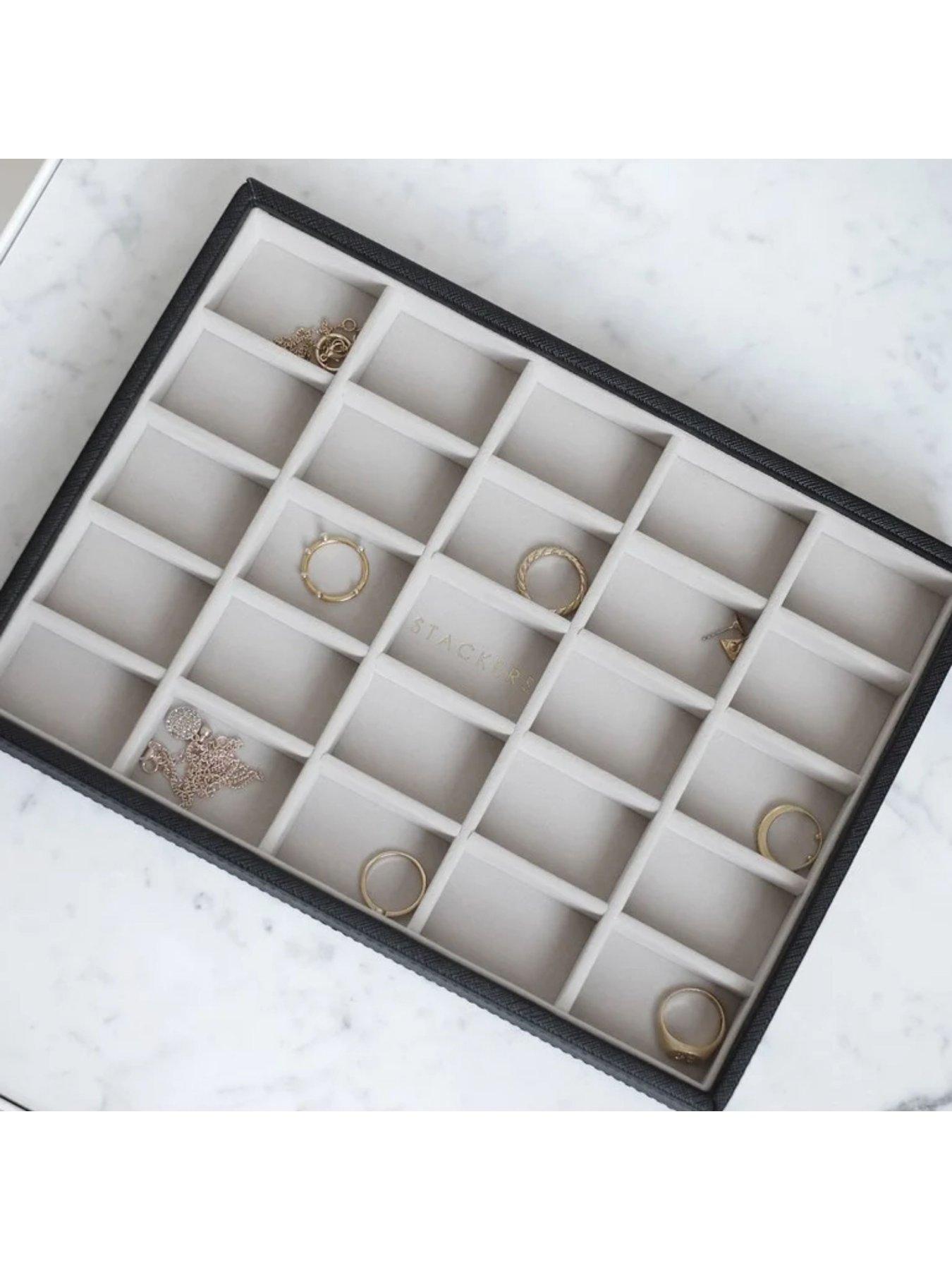  image of stackers-classic-25-section-trinkets-tray-black