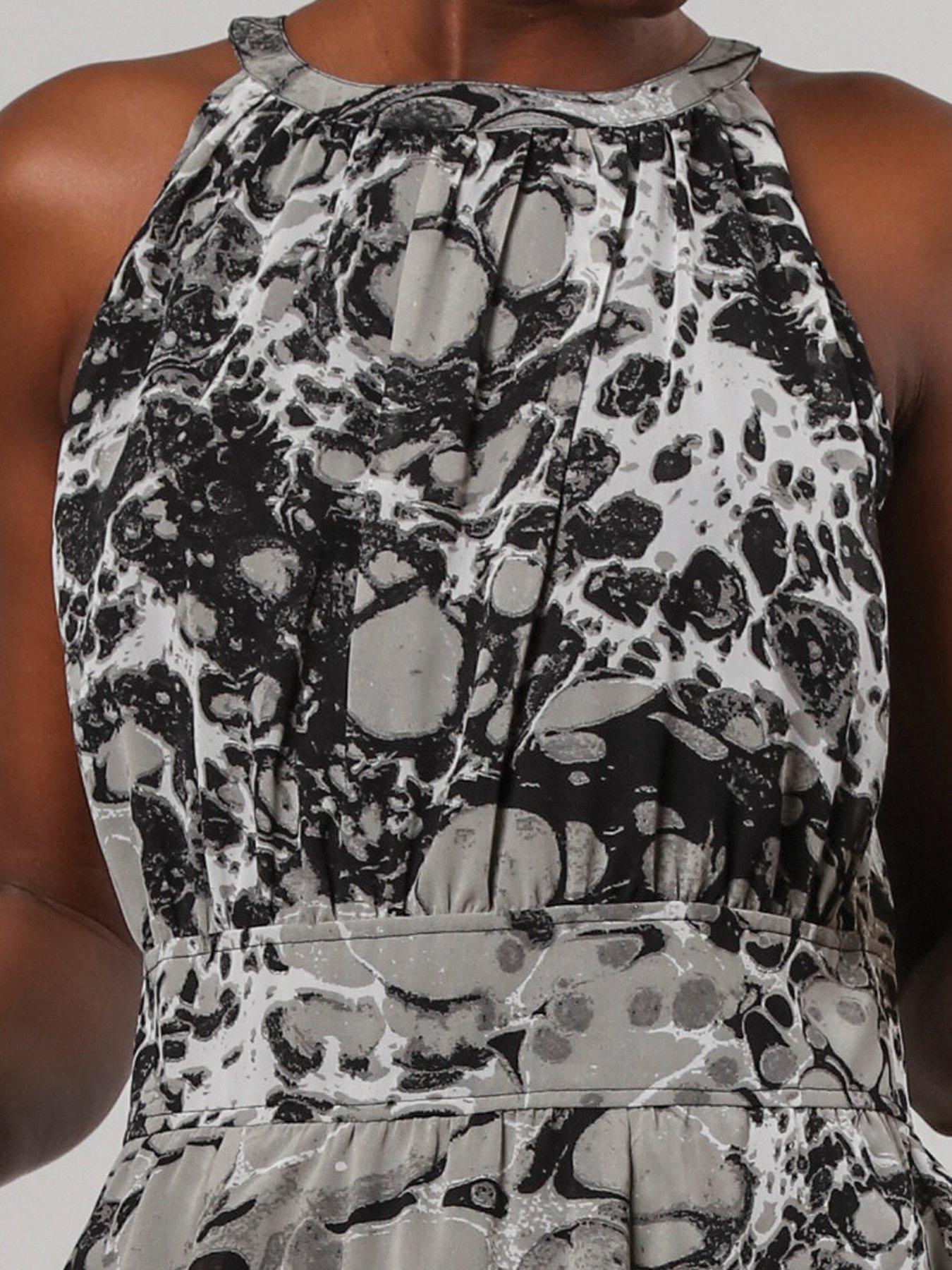  image of religion-halterneck-noir-empire-line-mini-dress-white