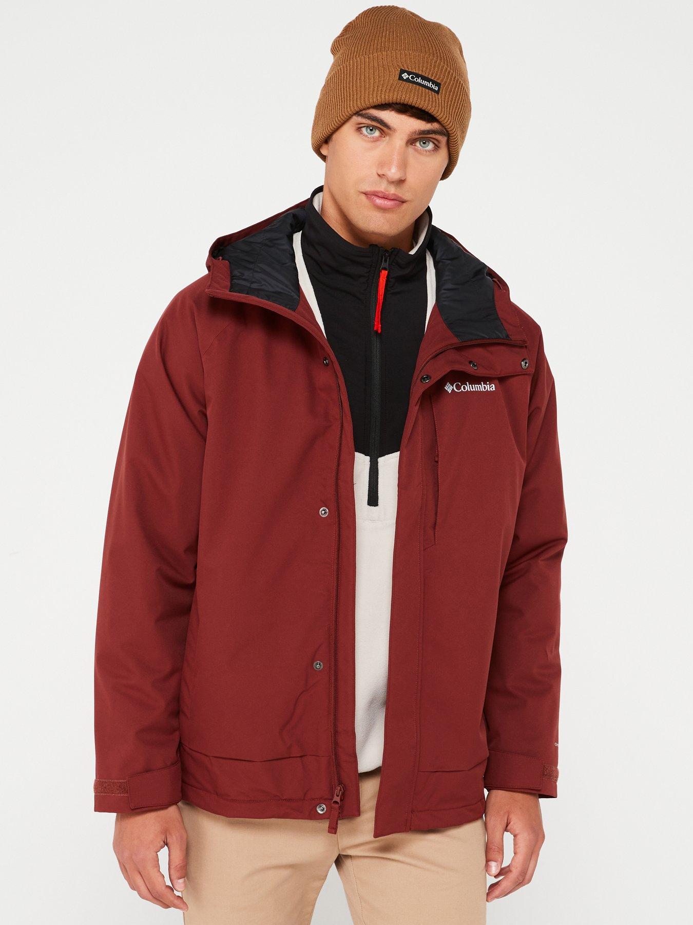 undefined Men's Black Mesa Rain Jacket - Red