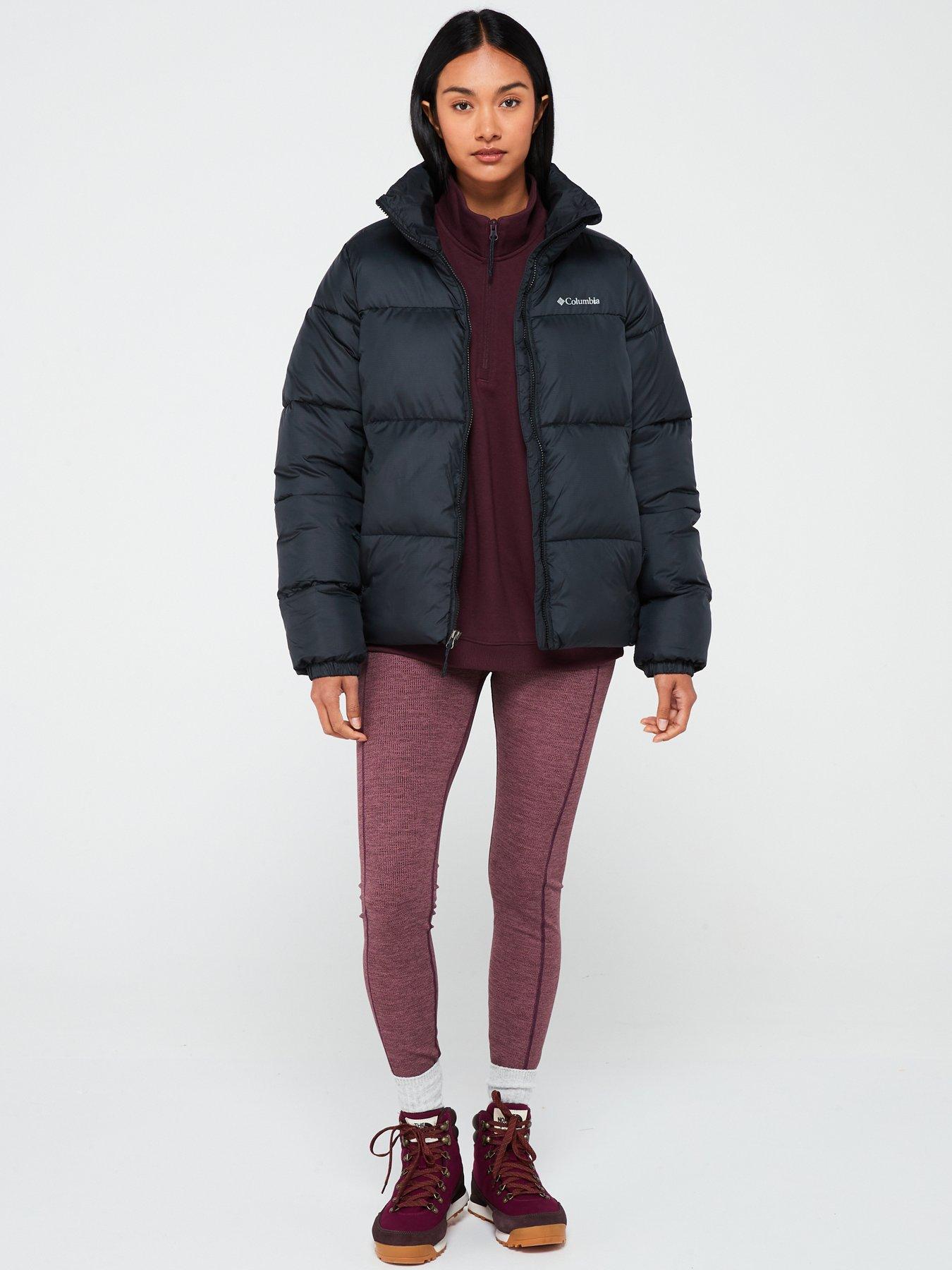  image of columbia-womens-puffect-ii-full-zip-jacket-black