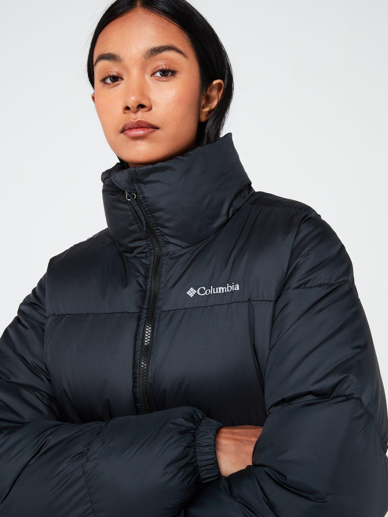  image of columbia-womens-puffect-ii-full-zip-jacket-black