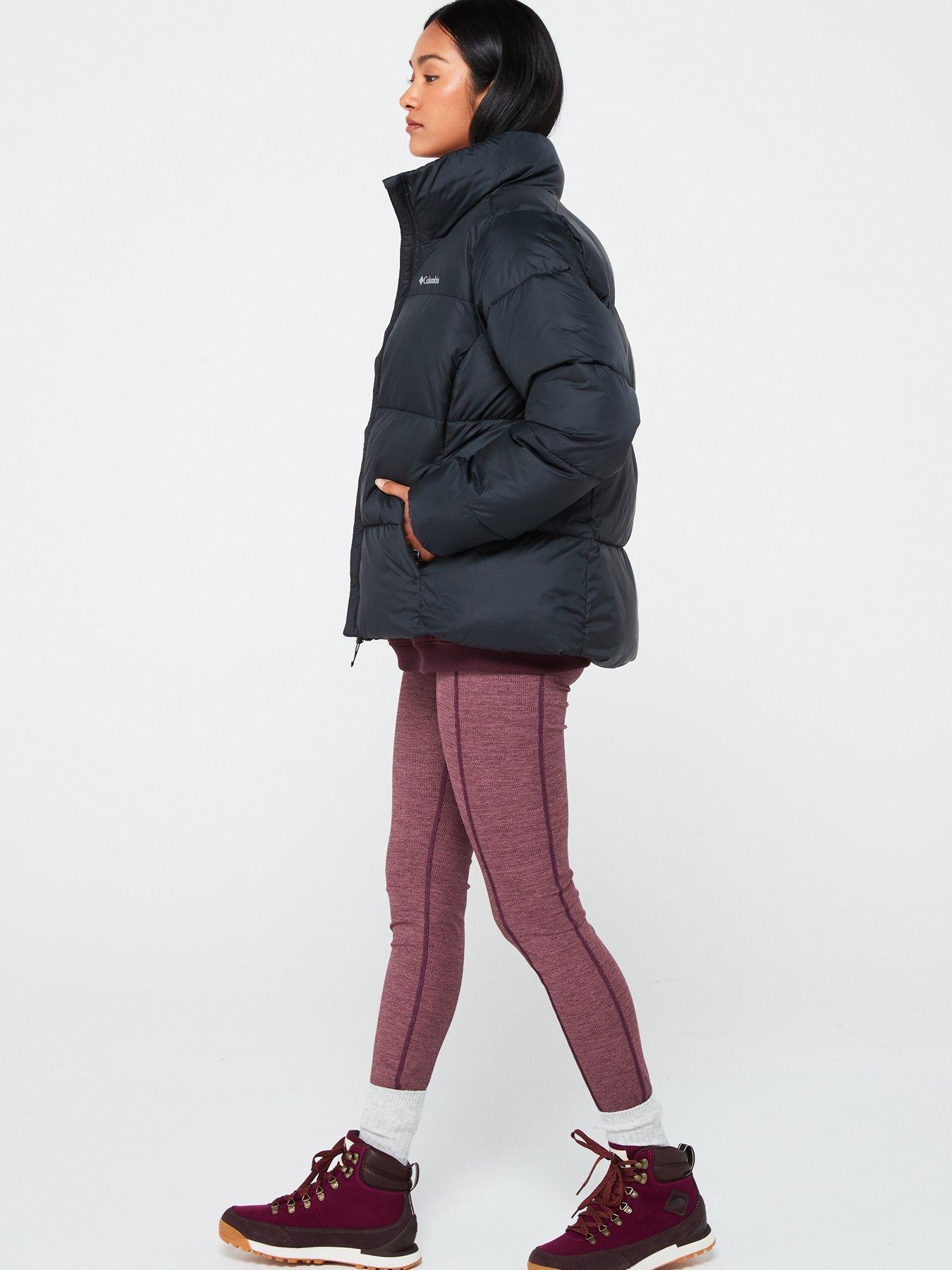  image of columbia-womens-puffect-ii-full-zip-jacket-black