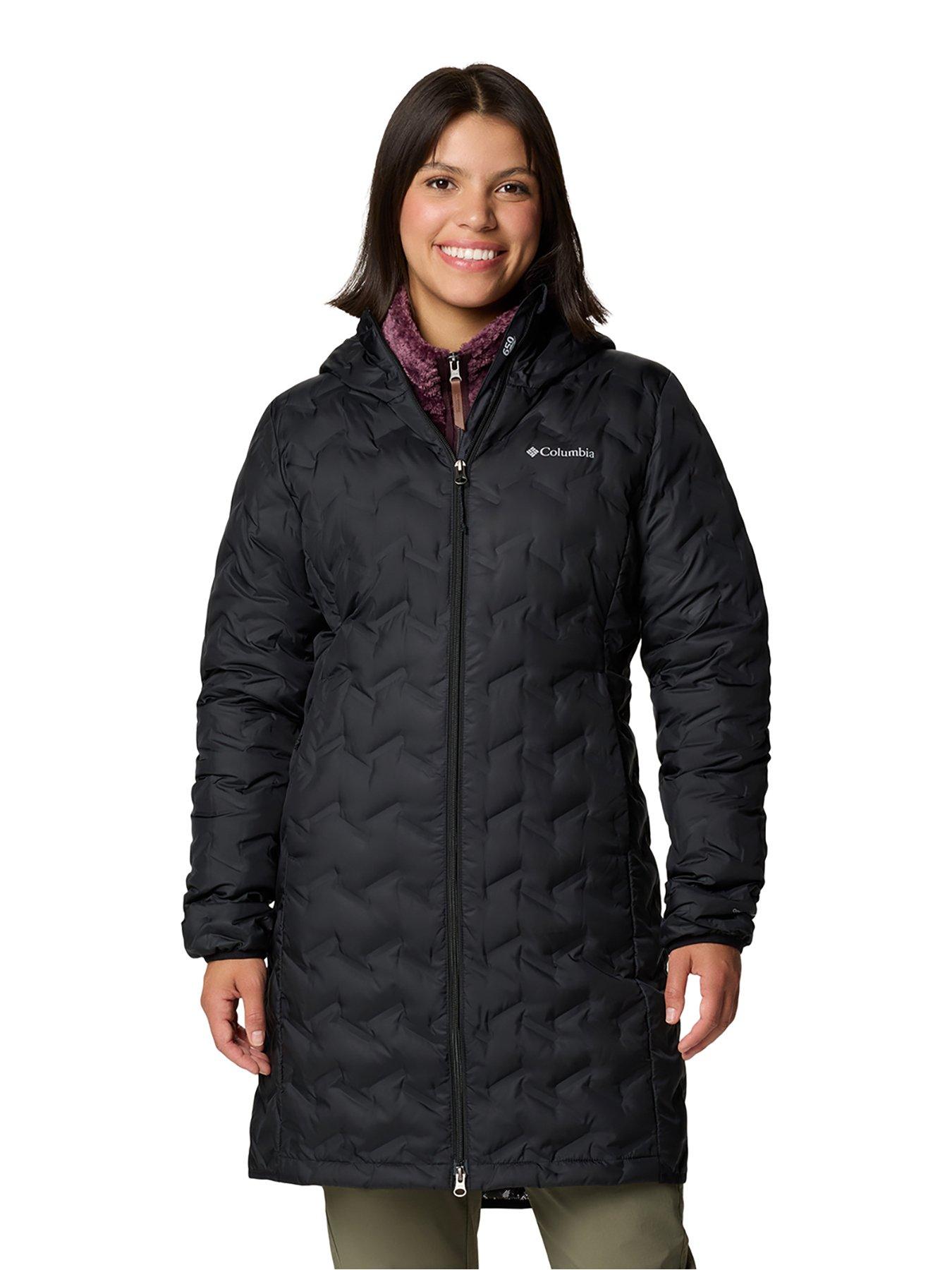  image of columbia-womens-delta-ridge-ii-long-down-jacket-black
