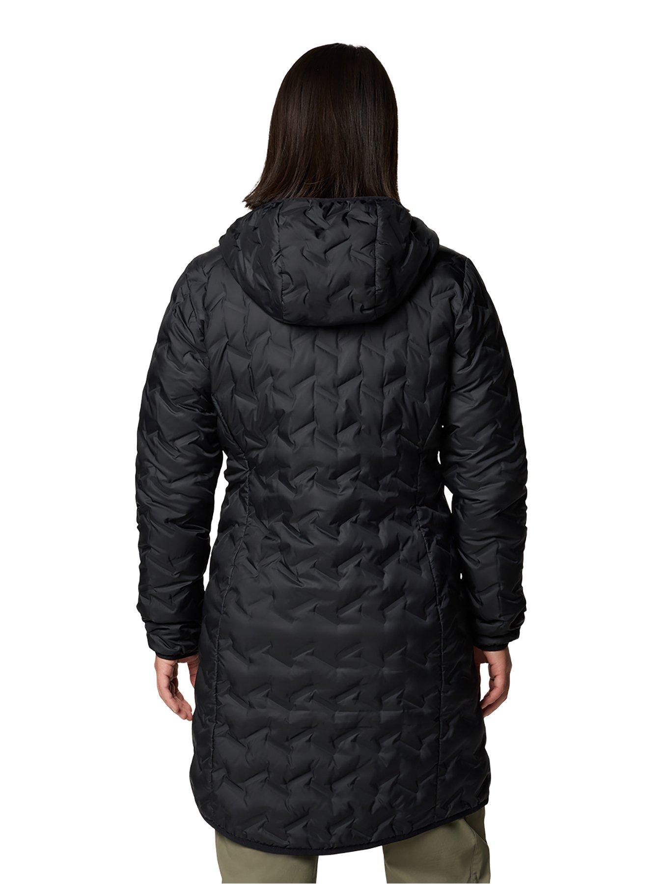  image of columbia-womens-delta-ridge-ii-long-down-jacket-black