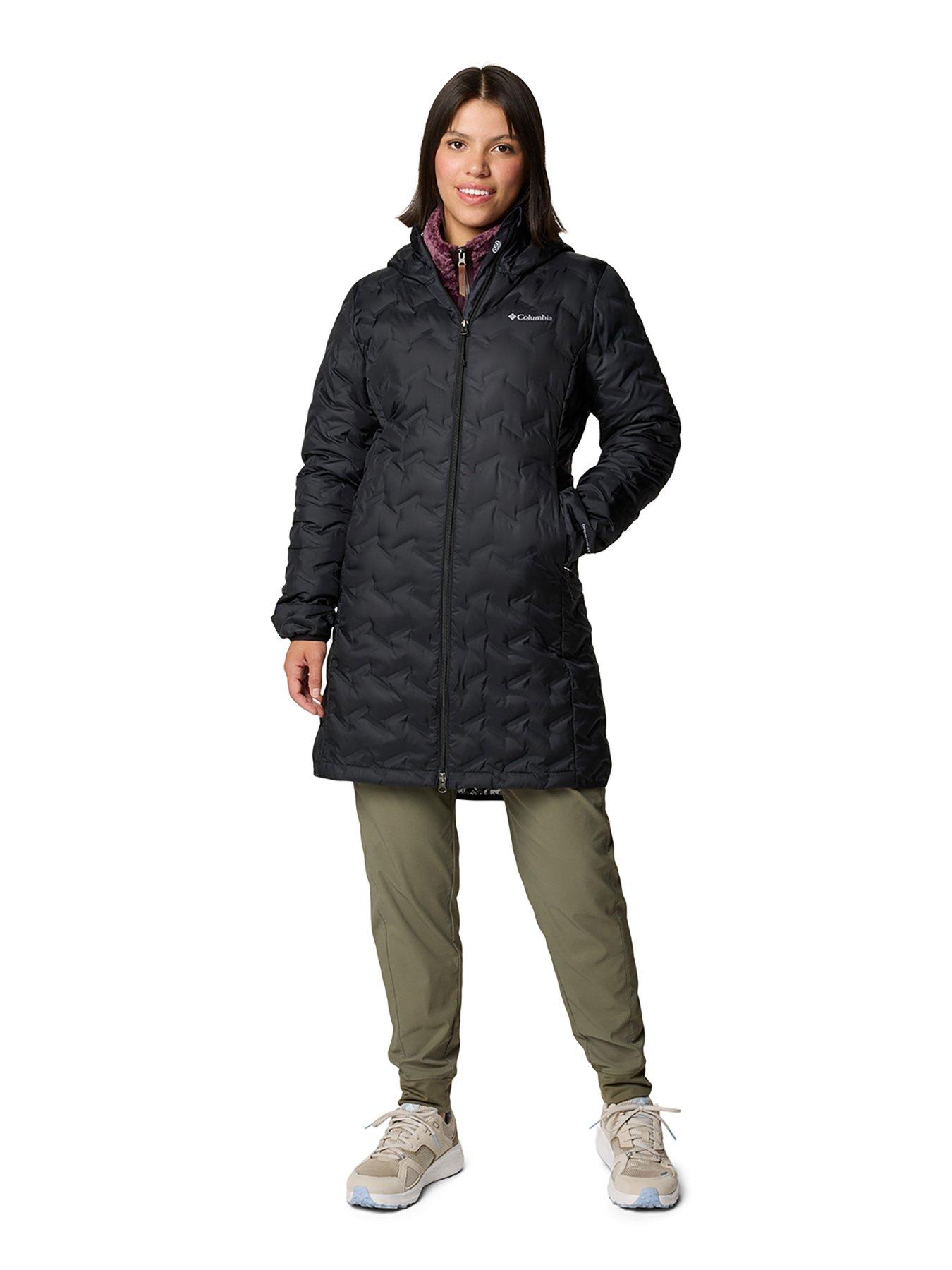  image of columbia-womens-delta-ridge-ii-long-down-jacket-black