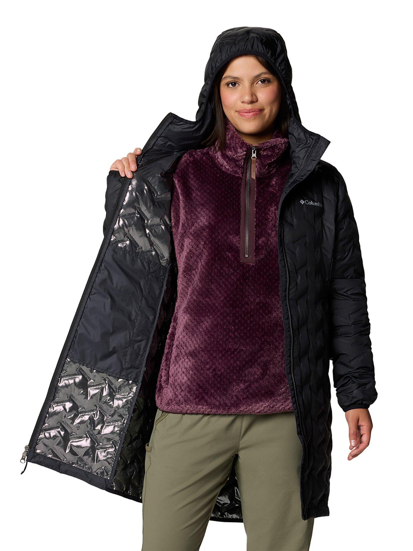  image of columbia-womens-delta-ridge-ii-long-down-jacket-black