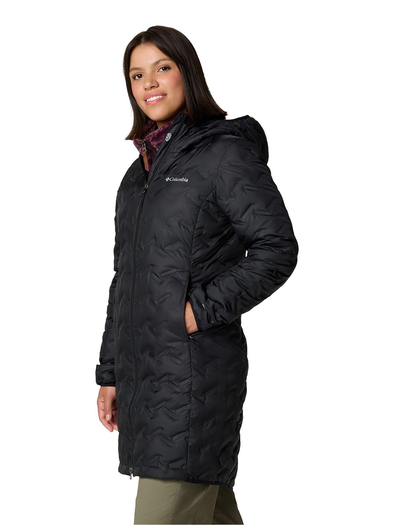  image of columbia-womens-delta-ridge-ii-long-down-jacket-black